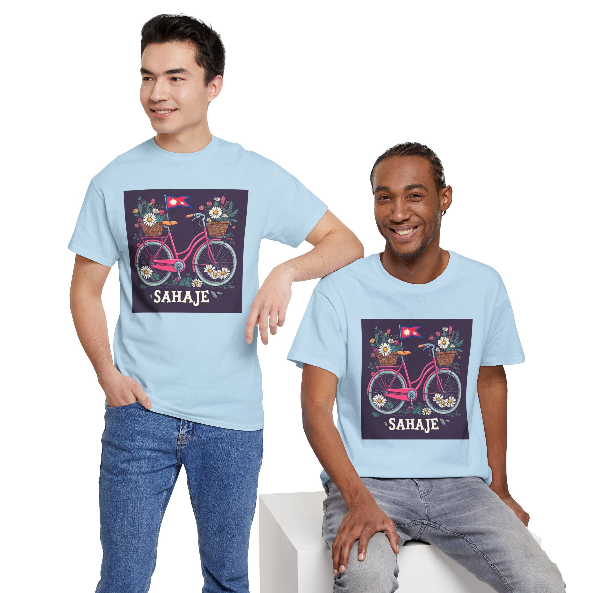 Sahaje Floral Bicycle T‑Shirt
