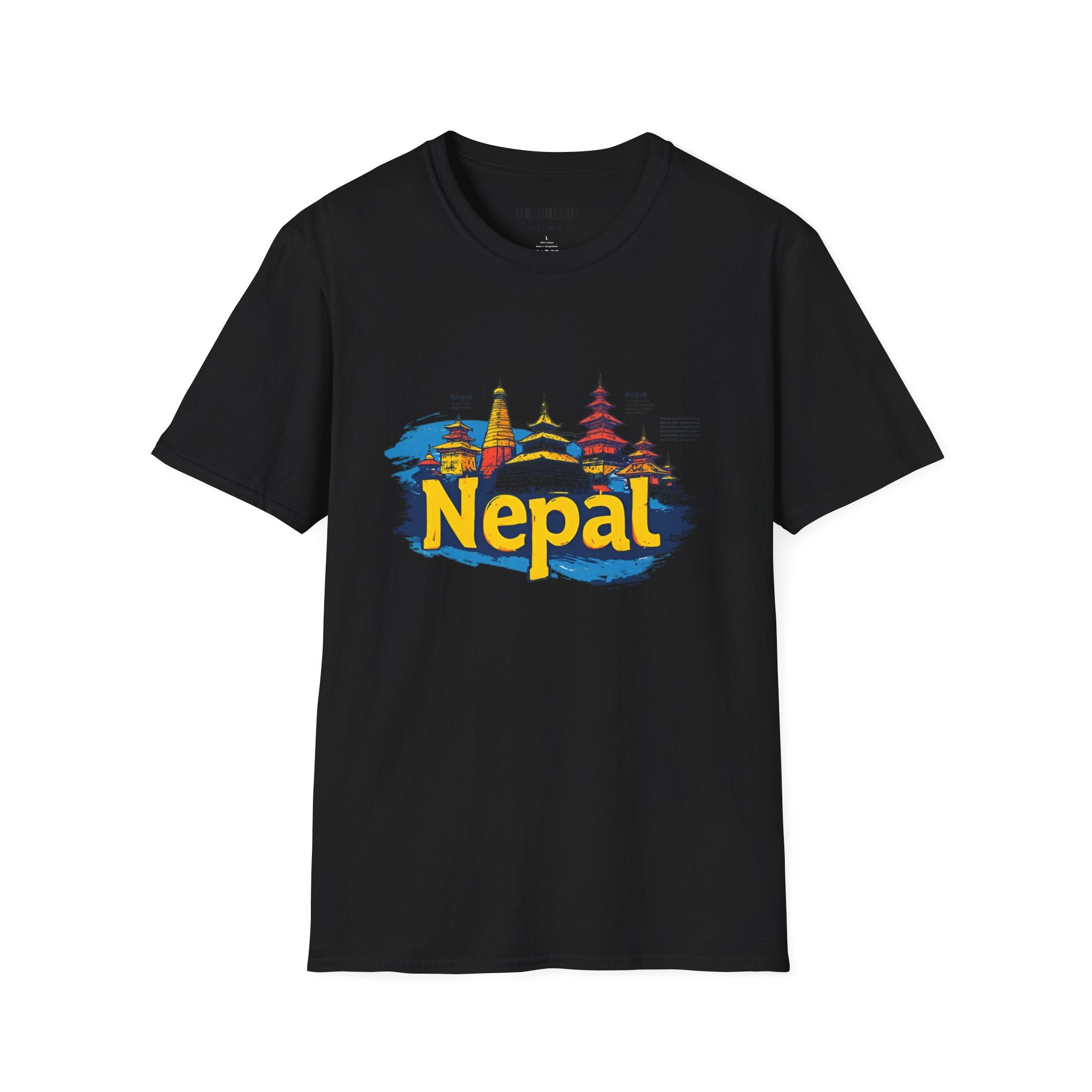 Nepal Temple Skyline T-Shirt – Nepali Cultural Heritage Graphic Tee, Travel & Spiritual Design