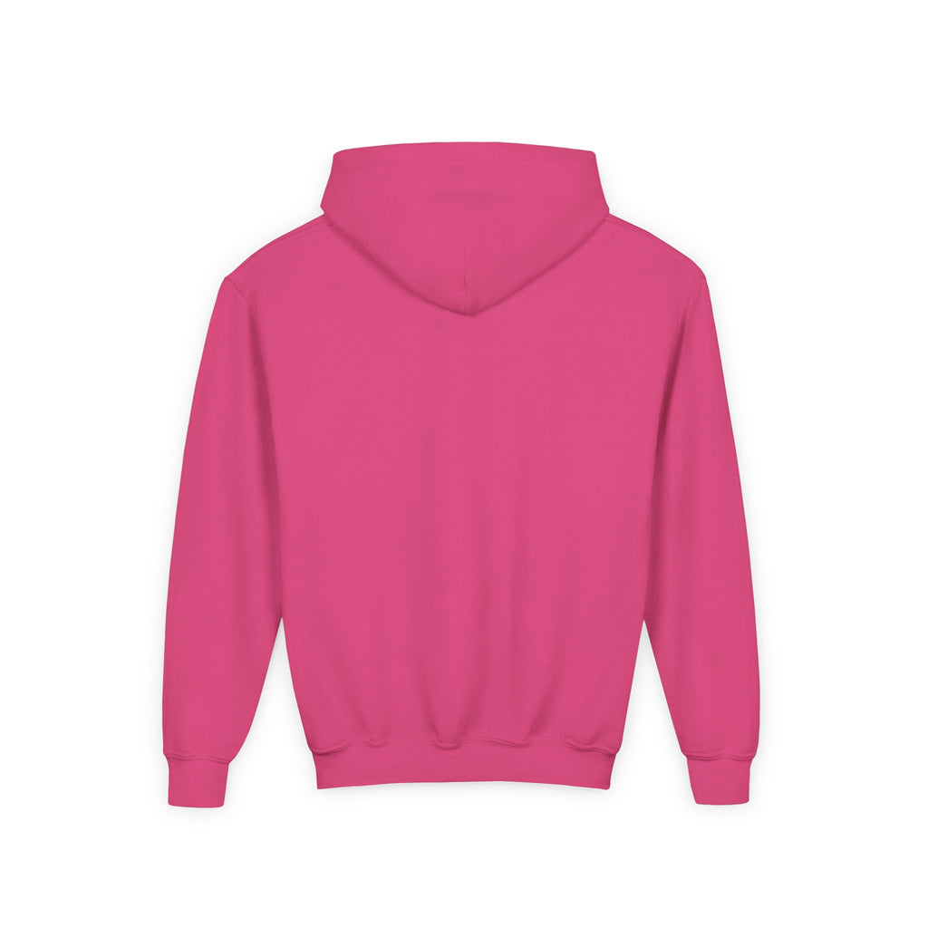 Youth Hoodie — 'Grow Slow, Go Through' Floral Motivational Hooded Sweatshirt