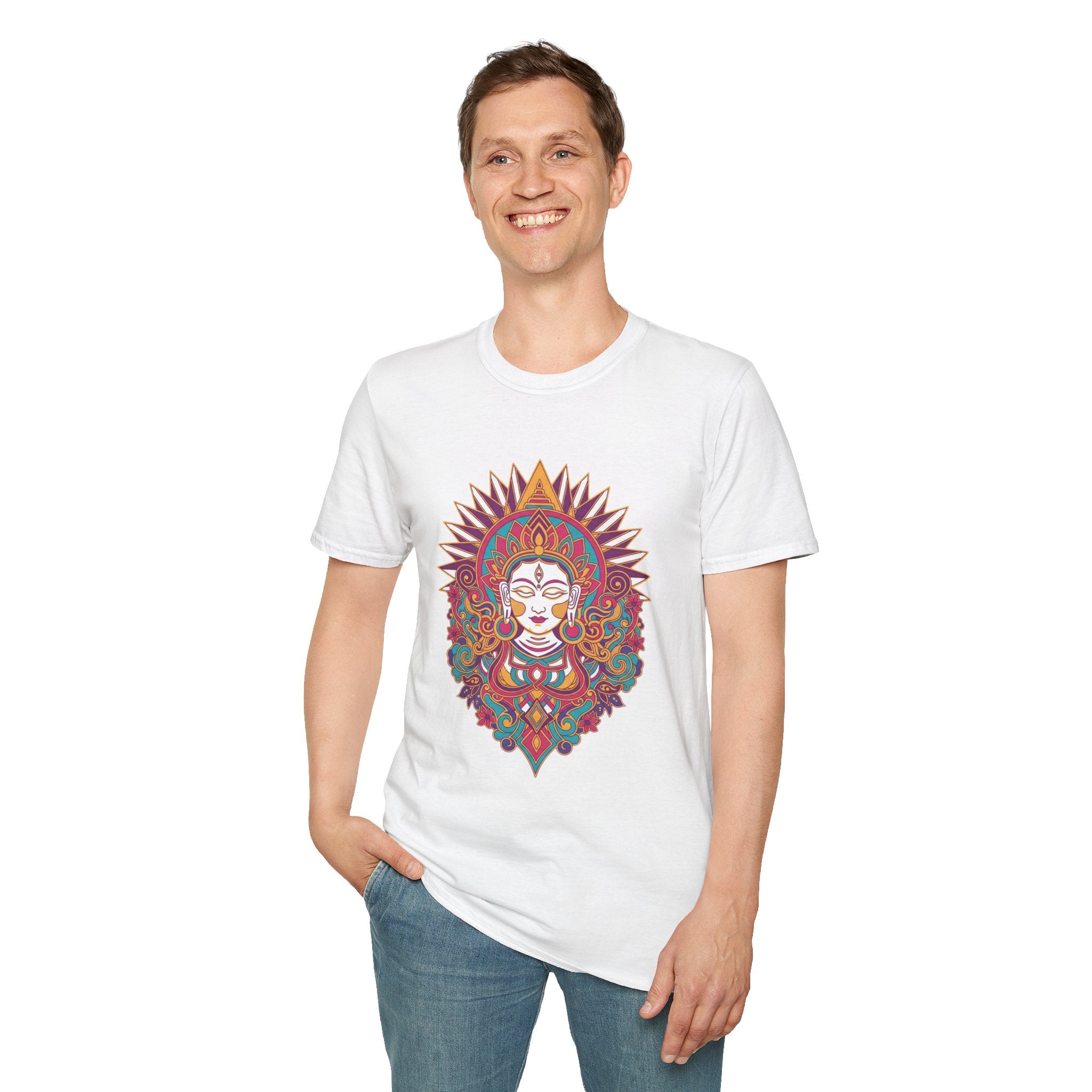 Mandala Goddess T-Shirt — Colorful Floral Spiritual Tee
