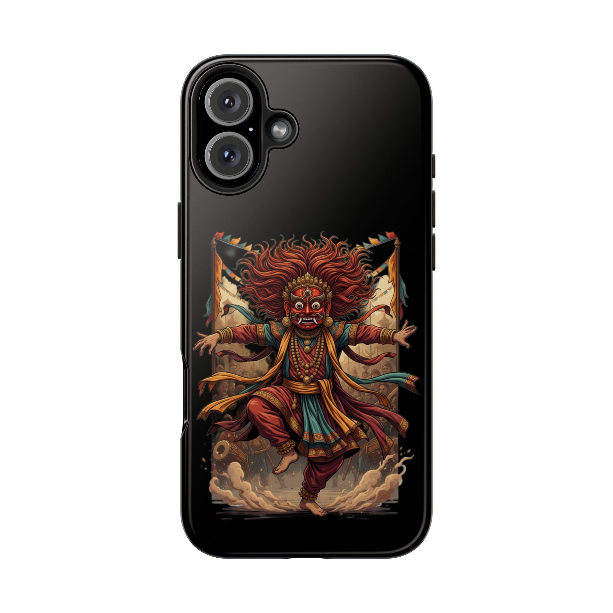 Tibetan Demon Dance Tough Phone Case — Bold Mythic Protective Cover