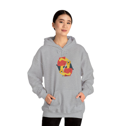 Fox Recycling Symbol Hoodie — Geometric Fox Eco-Friendly Design