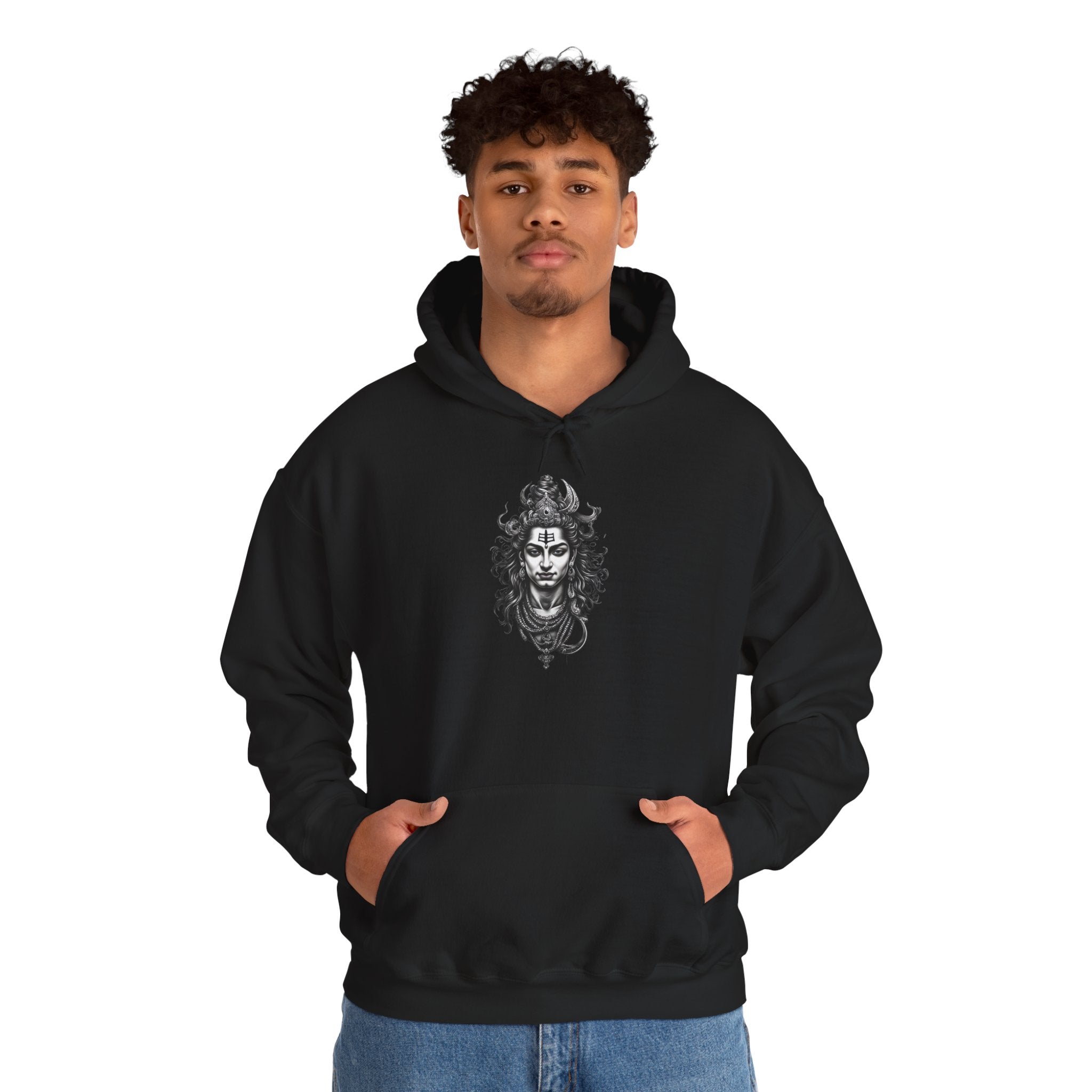 Skull Viking Hoodie — Norse Warrior Graphic Hooded Sweatshirt