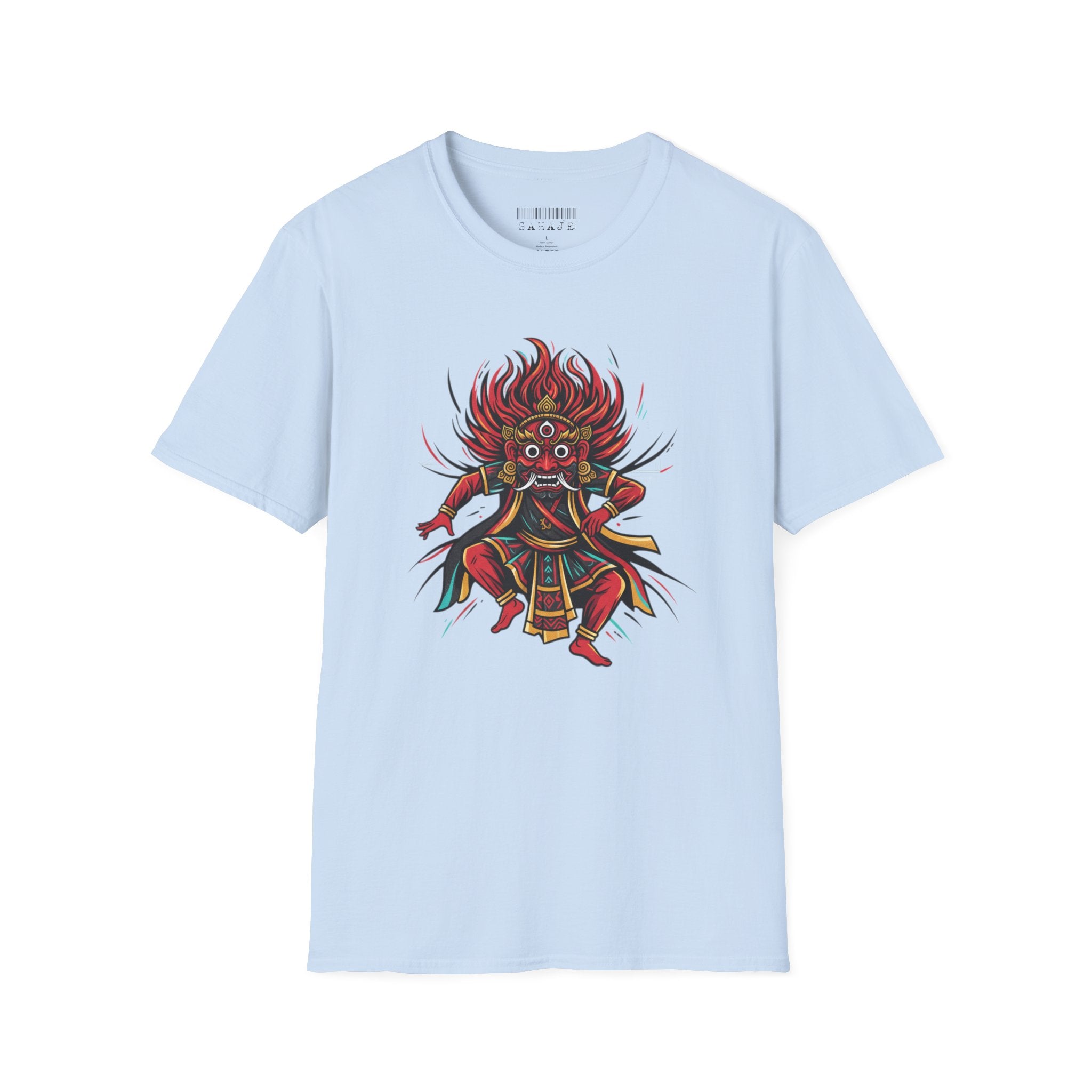 Balinese Barong Dance T-Shirt — Traditional Mythic Mask Graphic Tee