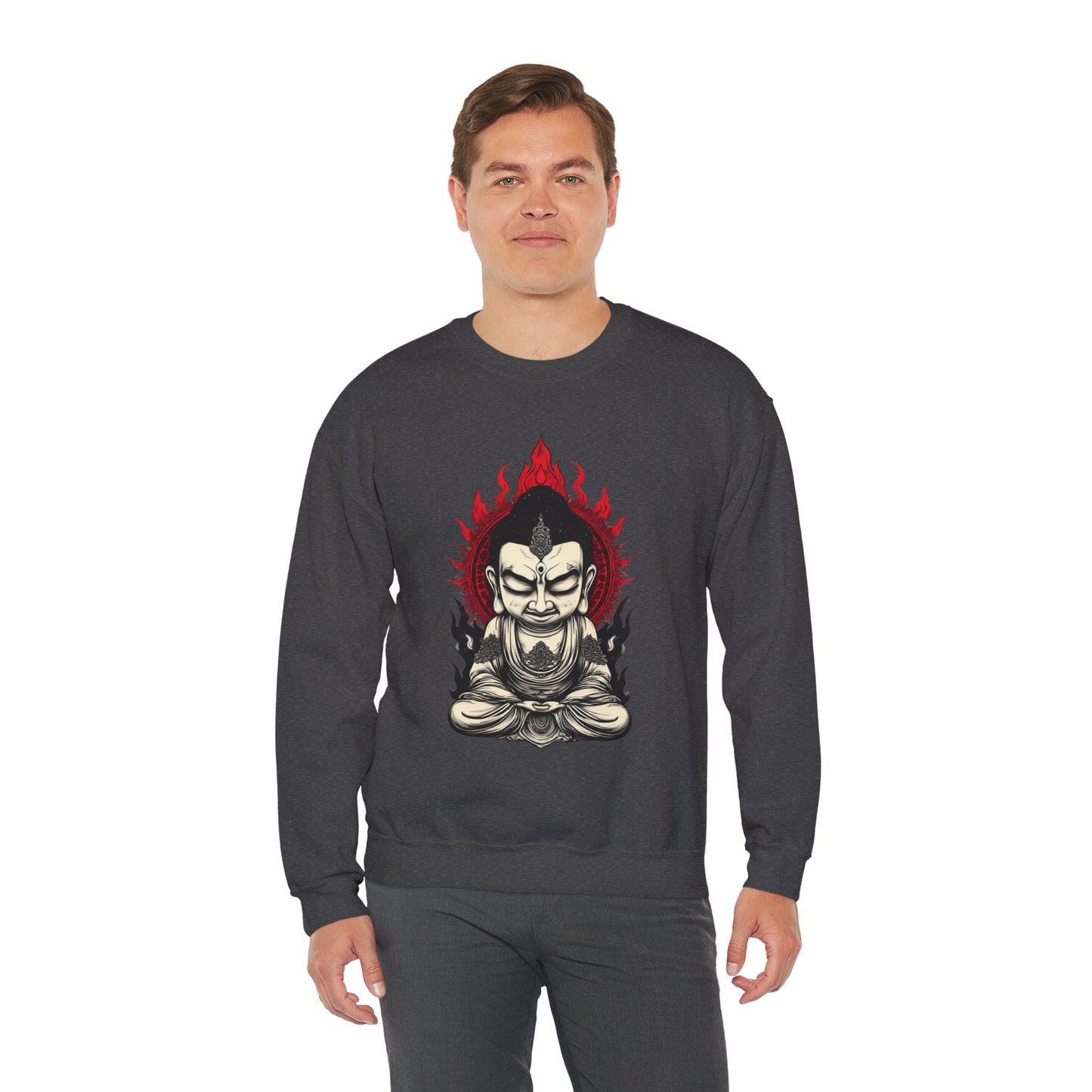 Buddha Flame Crewneck Sweatshirt