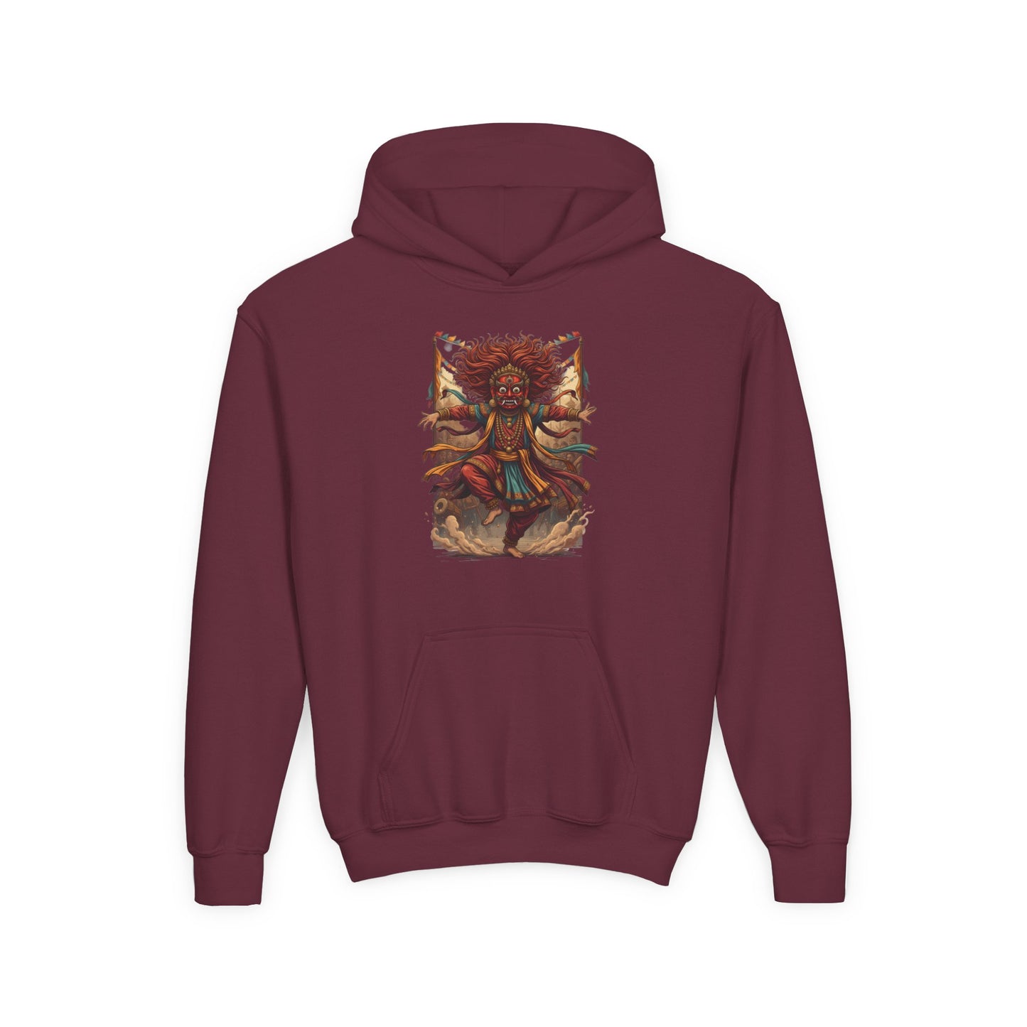 Youth Hoodie — Tribal Sun Dancer Graphic Kids Sweatshirt