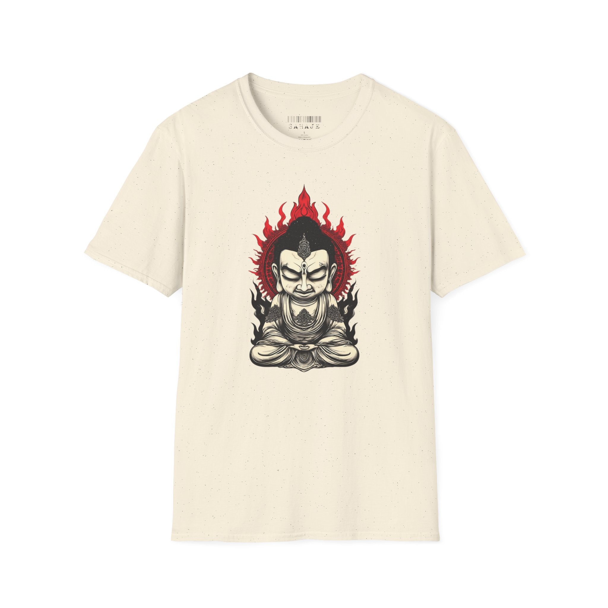 Buddha Flame T-Shirt — Meditative Buddha Graphic Tee