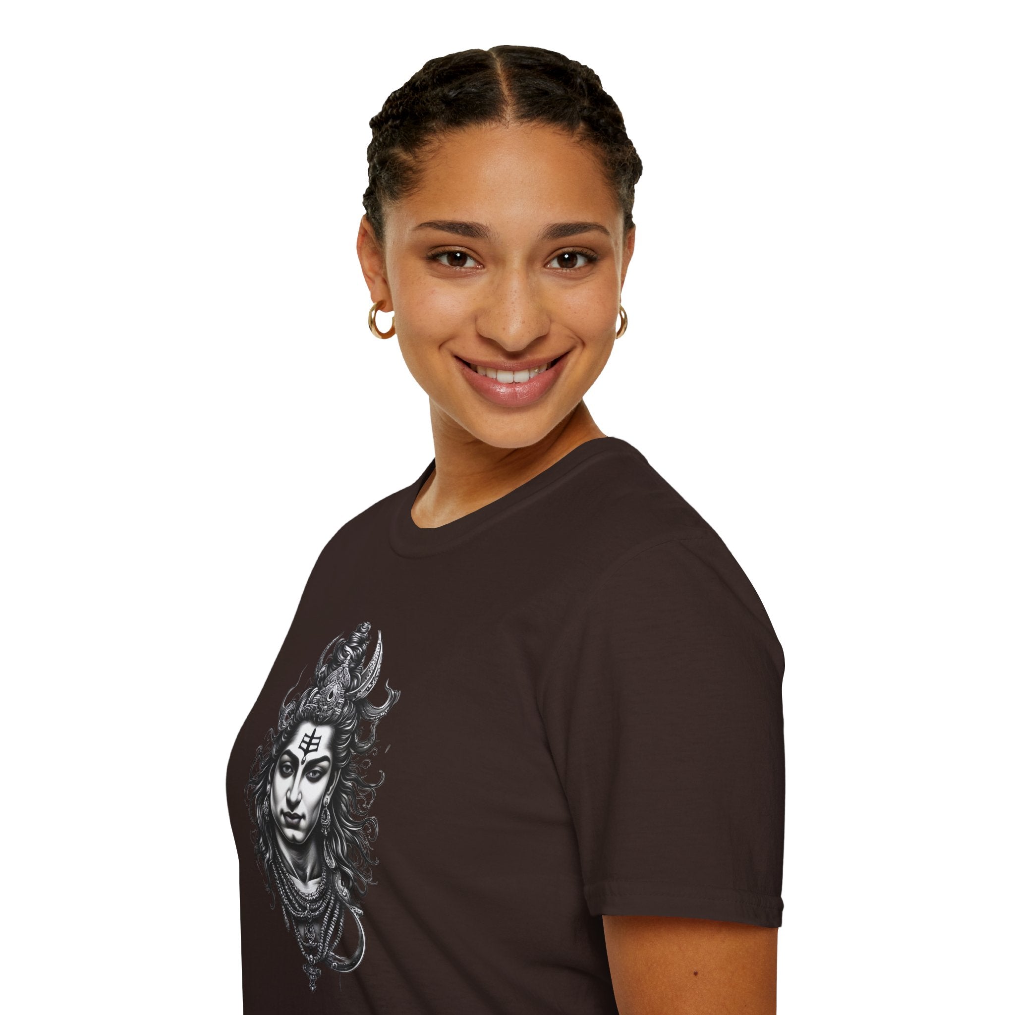 Shiva Portrait T‑Shirt — Hindu Deity Graphic Tee (Meditation, Yoga & Spiritual Wear)