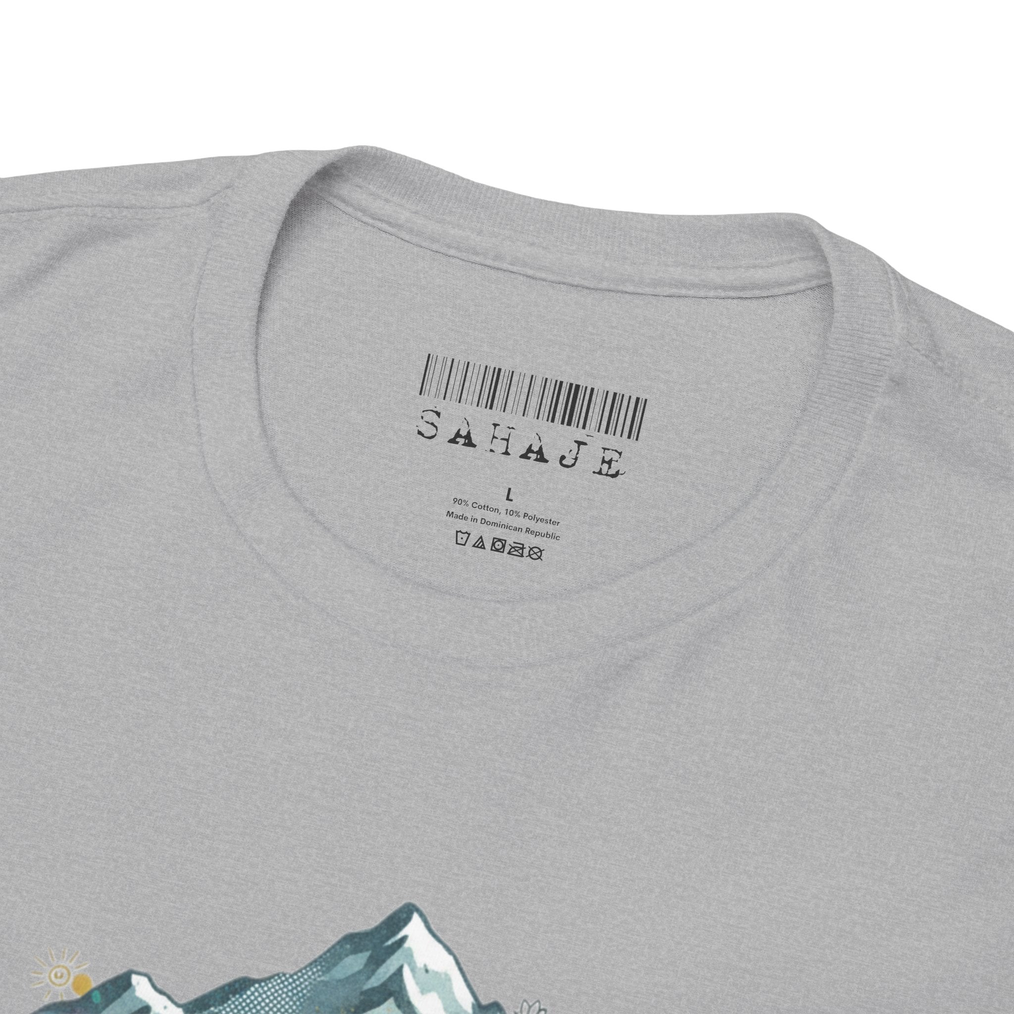 Adventure Compass Graphic Tee — Mountain, Globe & Flag Illustration