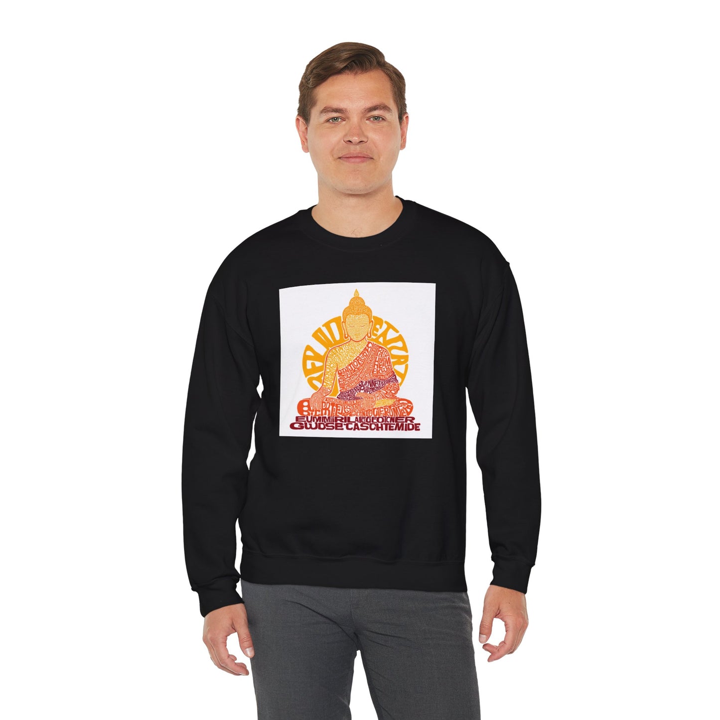 Buddha Graphic Sweatshirt — "Choose Compassion" Meditation Crewneck