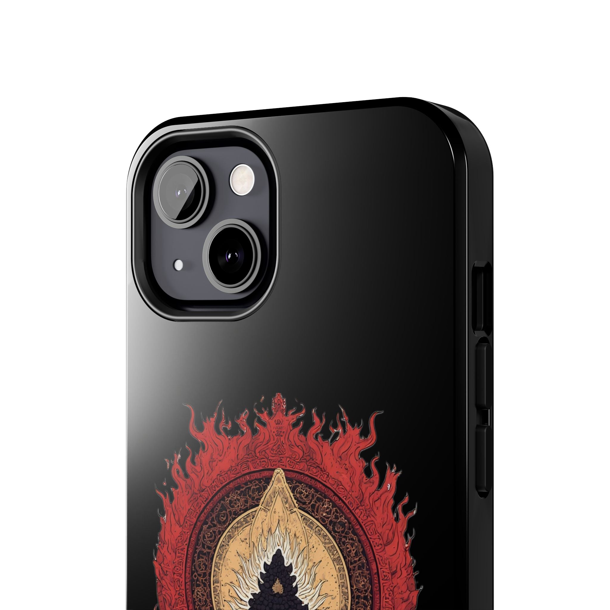 Buddha Meditation Tough Phone Case — Flame Halo Lotus Spiritual Protective Cover