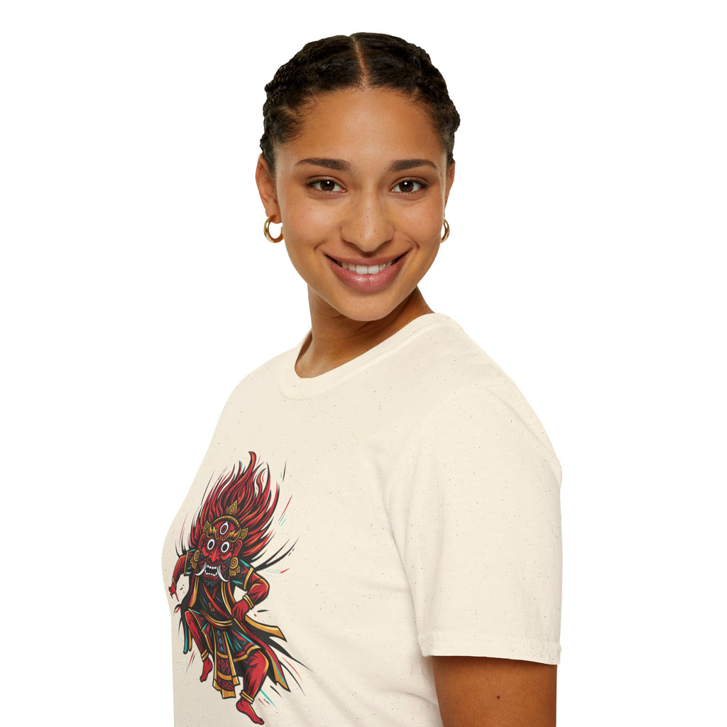 Balinese Barong Dance T-Shirt — Traditional Mythic Mask Graphic Tee