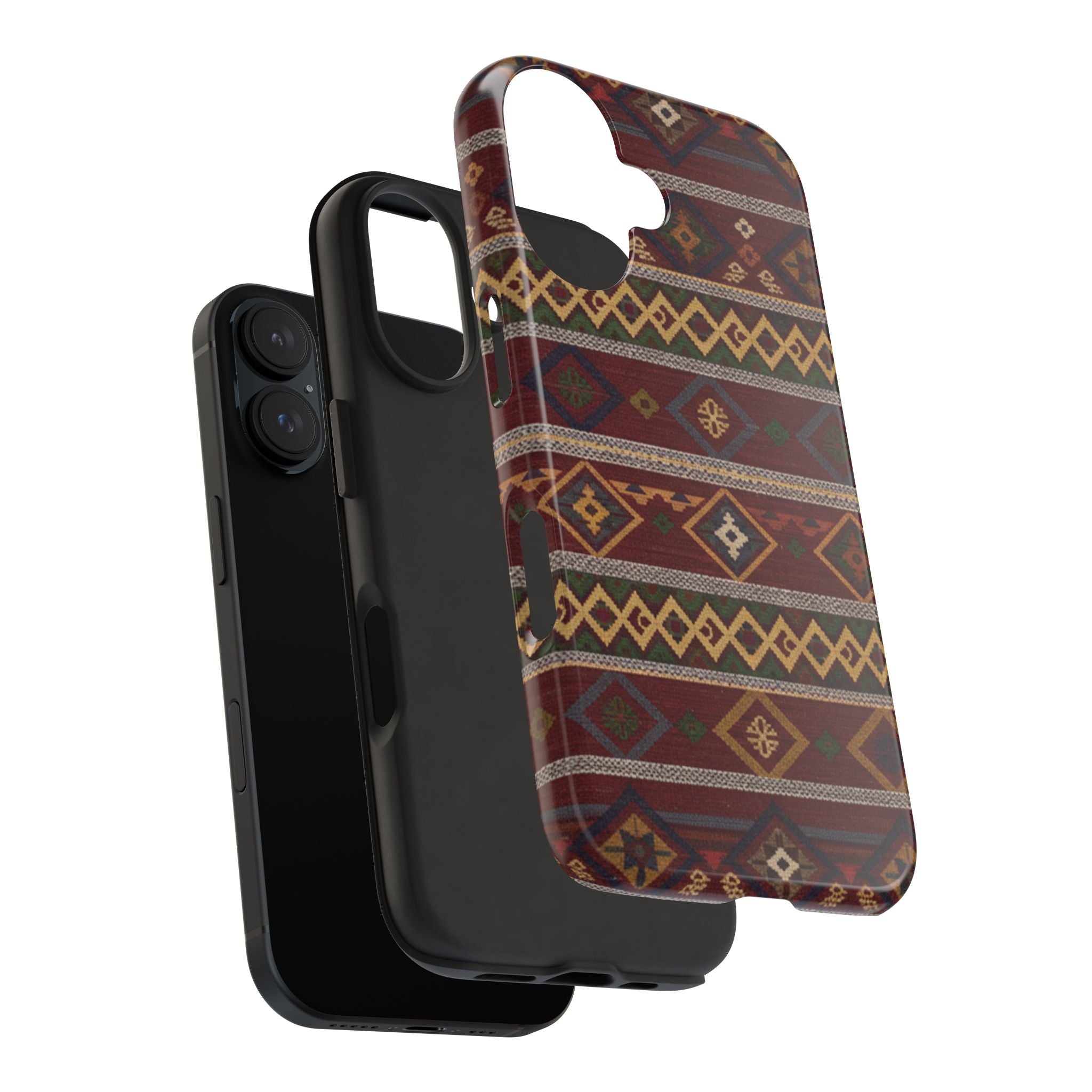 Aztec Pattern Tough Phone Case — Rustic Tribal Protective Cover