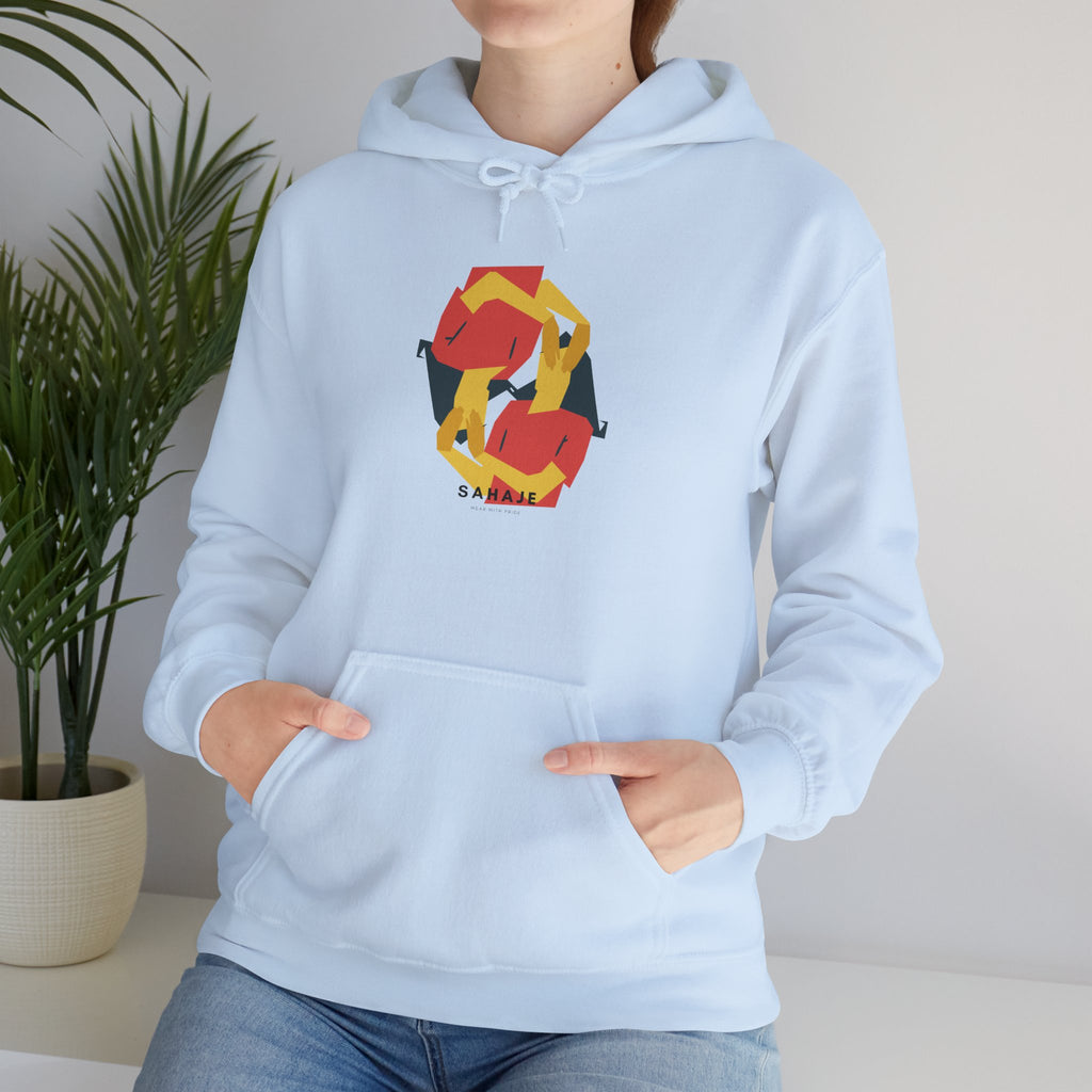 Fox Recycling Symbol Hoodie — Geometric Fox Eco-Friendly Design