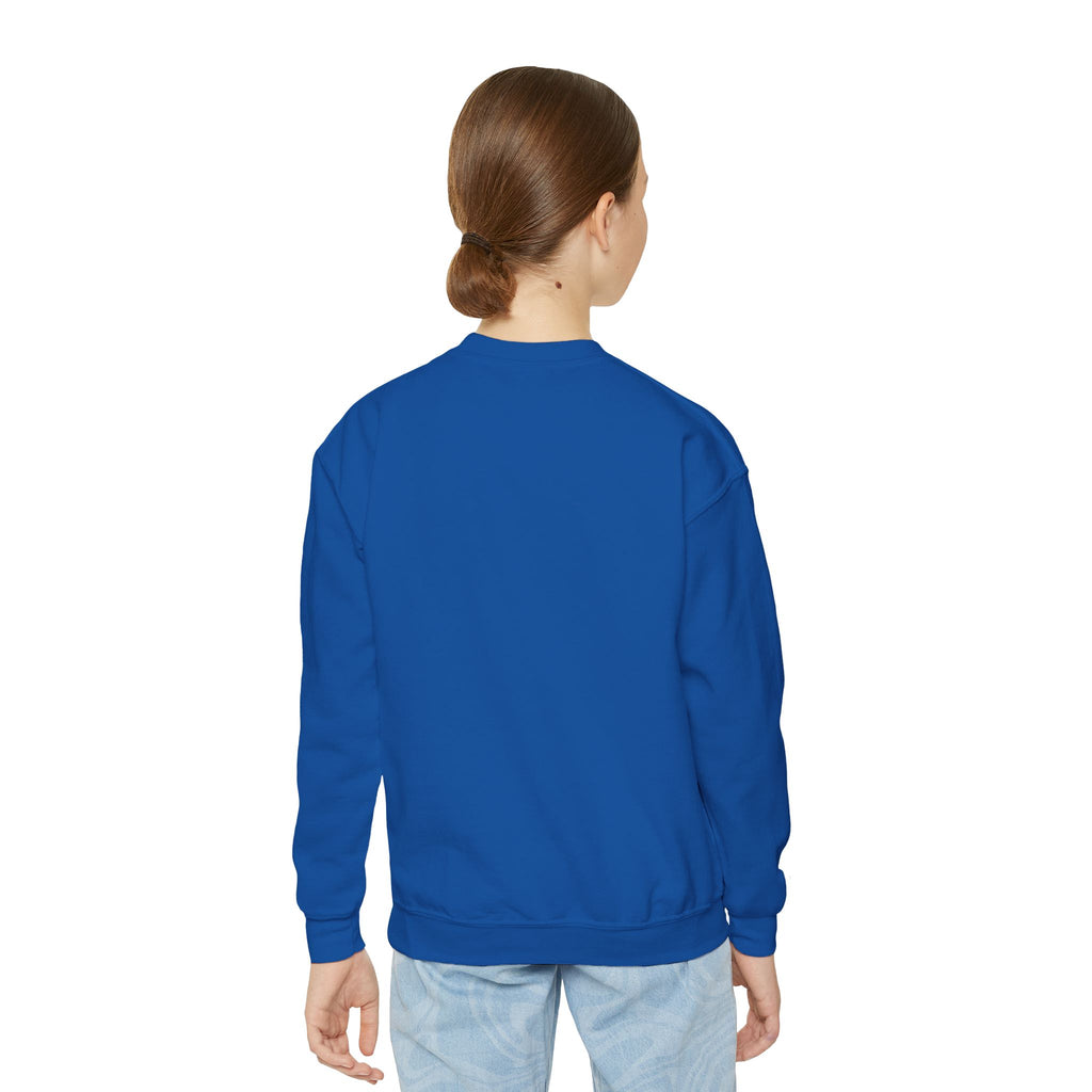 Youth Sweatshirt — Colorful Astronaut Silhouette Crewneck