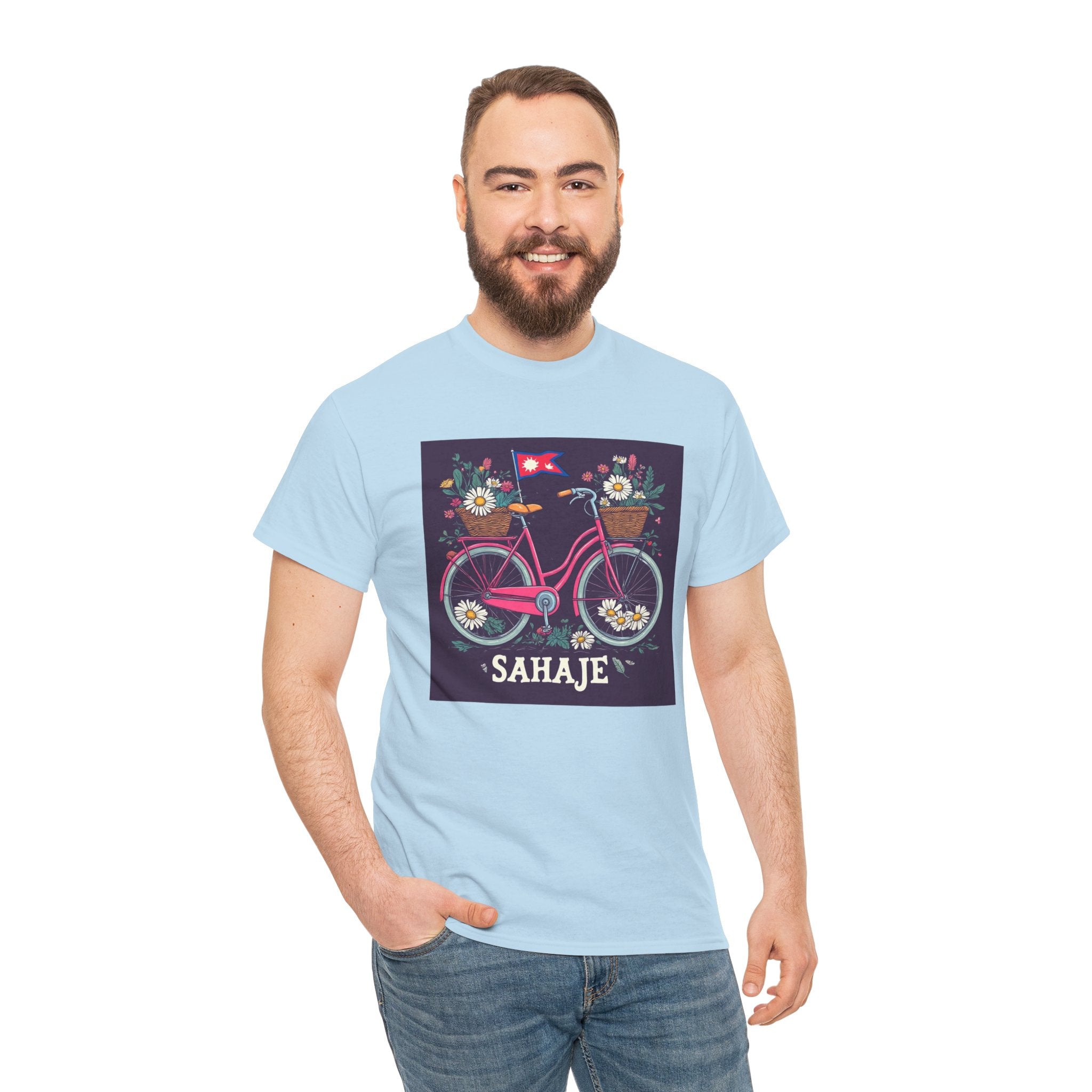 Sahaje Floral Bicycle T‑Shirt