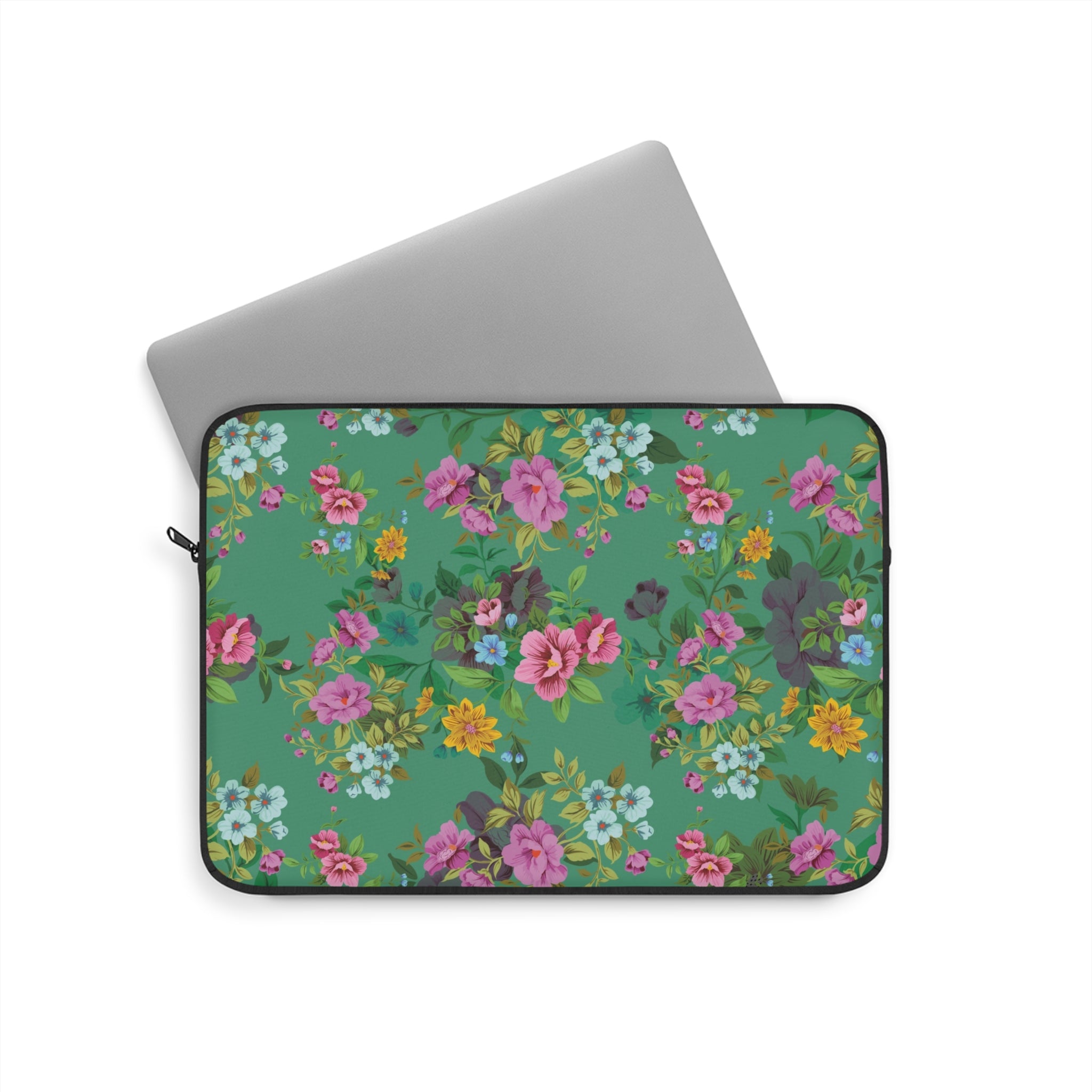 Floral Laptop Sleeve, Vintage Design Tech Case, Computer Sleeve, Gift for Her, Spring Accessory, Floral Print Laptop Bag