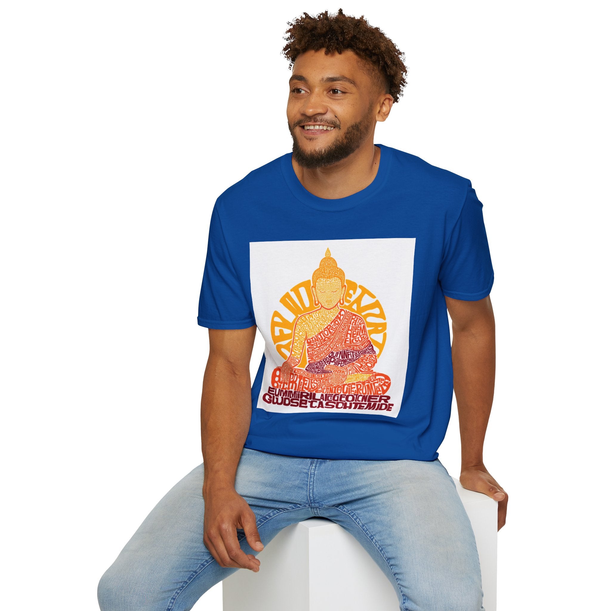 Buddha Graphic Tee — Retro Sun Meditation Shirt