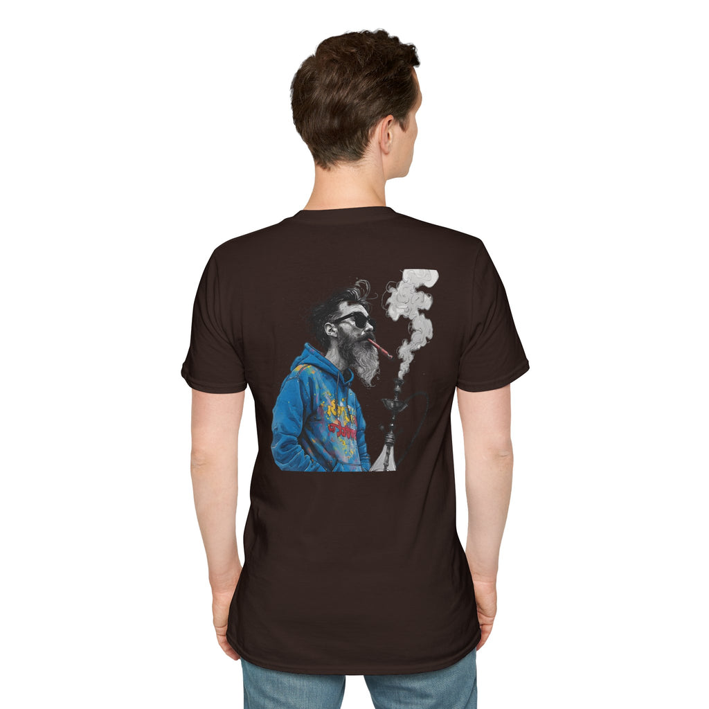 Hookah Beard Graphic T-Shirt — Chill Vape Lounge Vibe