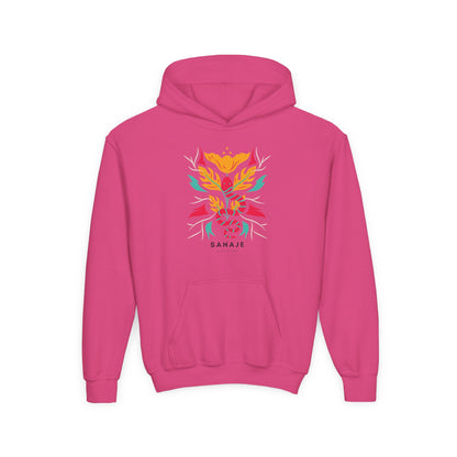 Youth Hoodie — Colorful Sahaja Floral Serpent Design