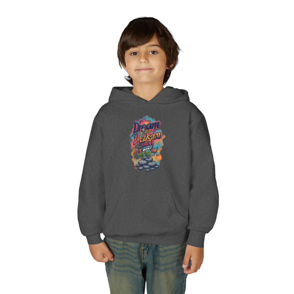 Dream Chasin' Youth Hoodie — Colorful Motivational Graphic Hoodie