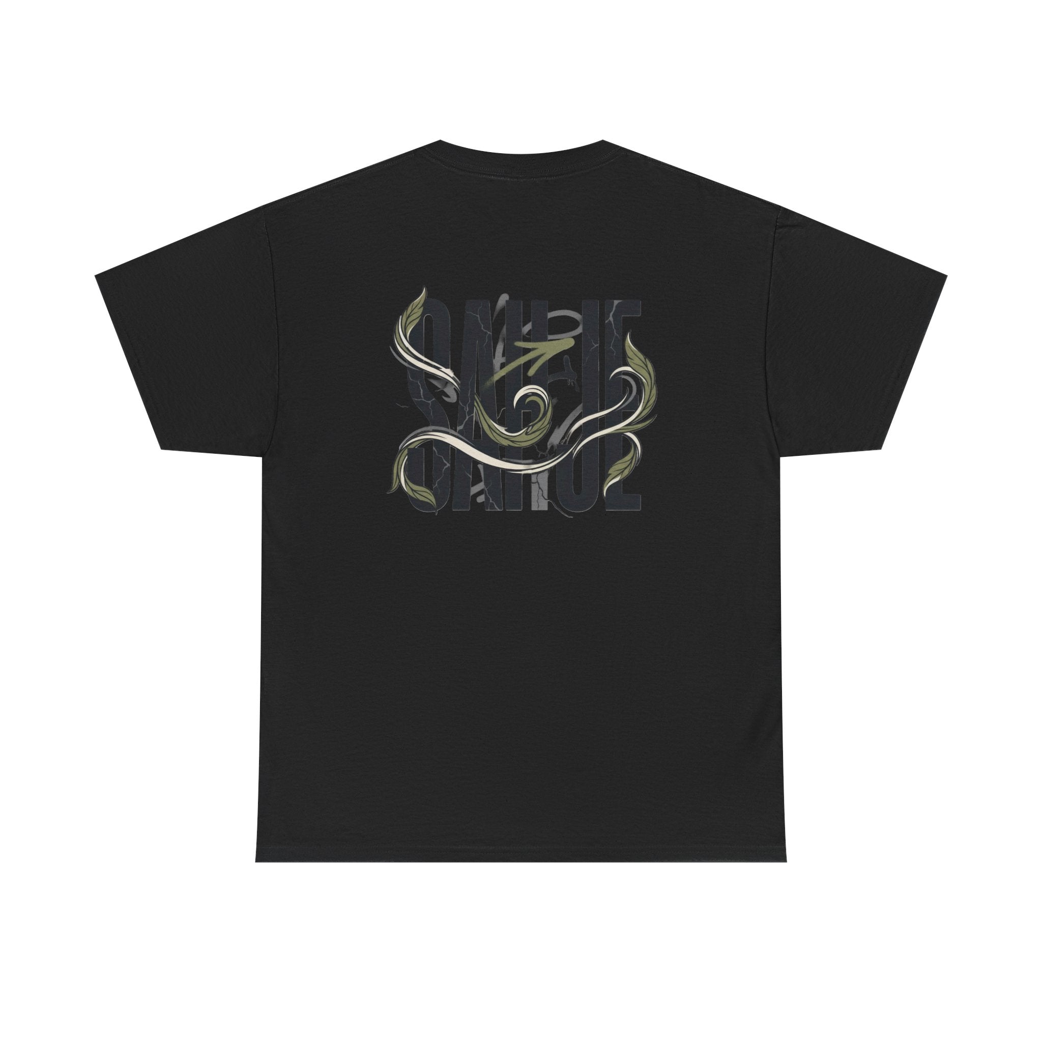 Graphic Tee — 'Savage' Typography with Snake Accent