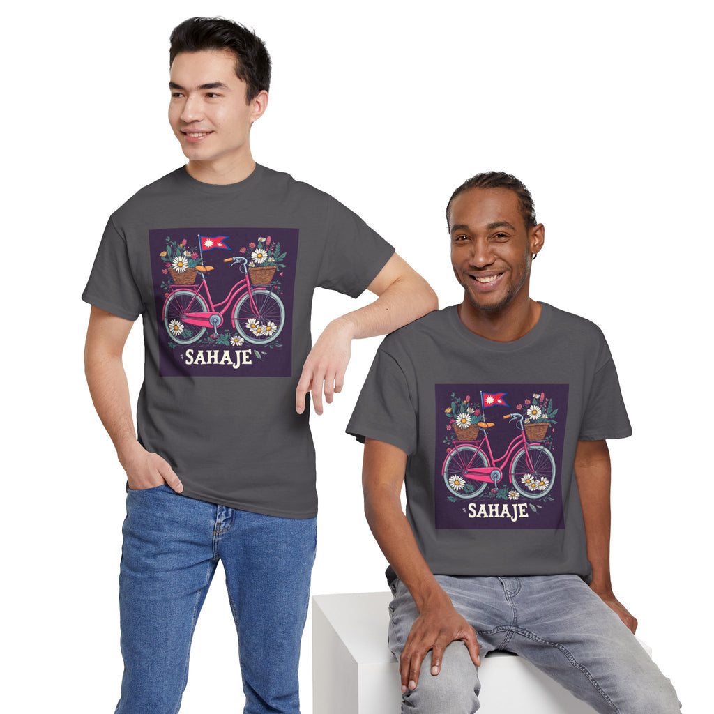 Sahaje Floral Bicycle T‑Shirt
