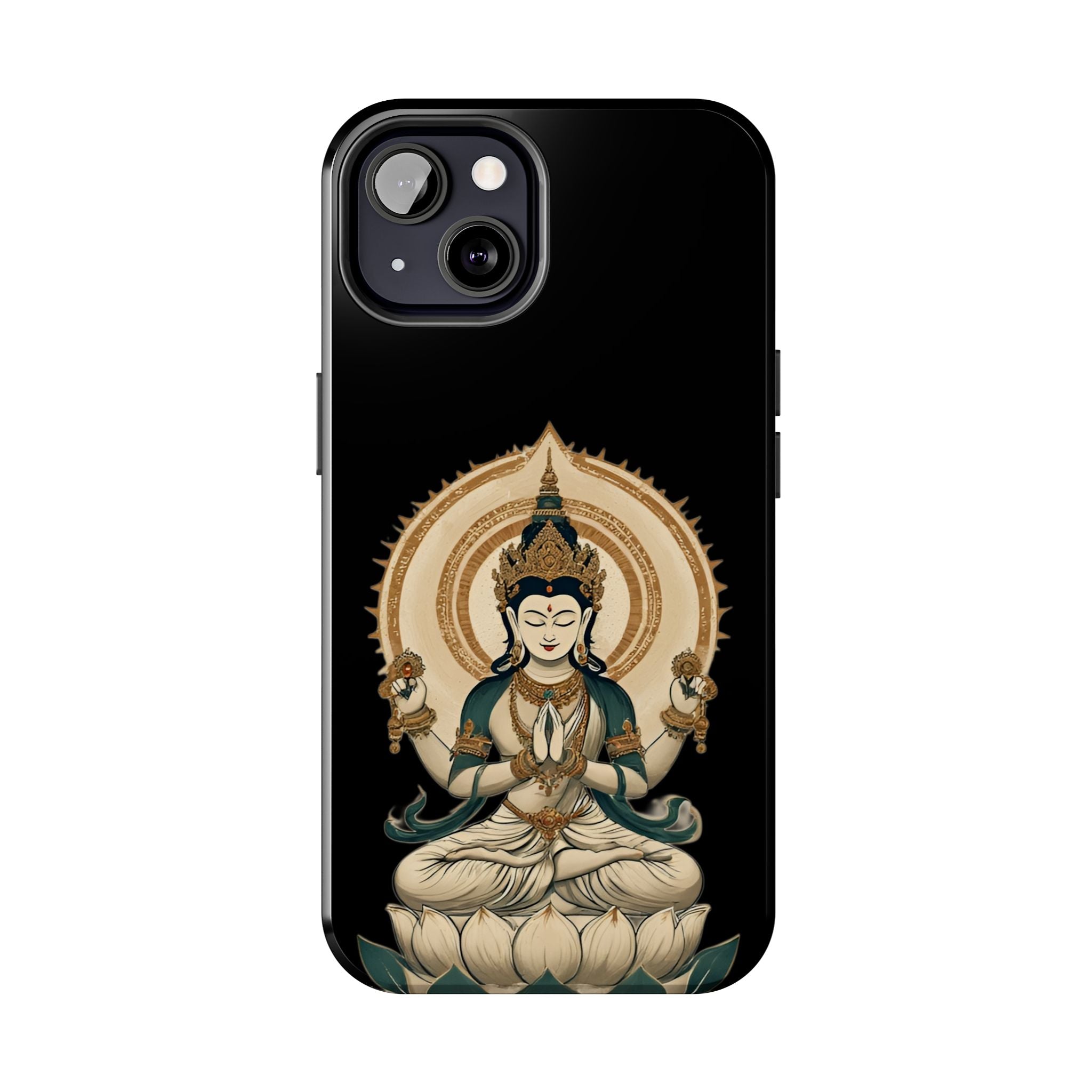 Bodhisattva Lotus Tough Phone Case — Protective Buddhist Meditation Phone Cover