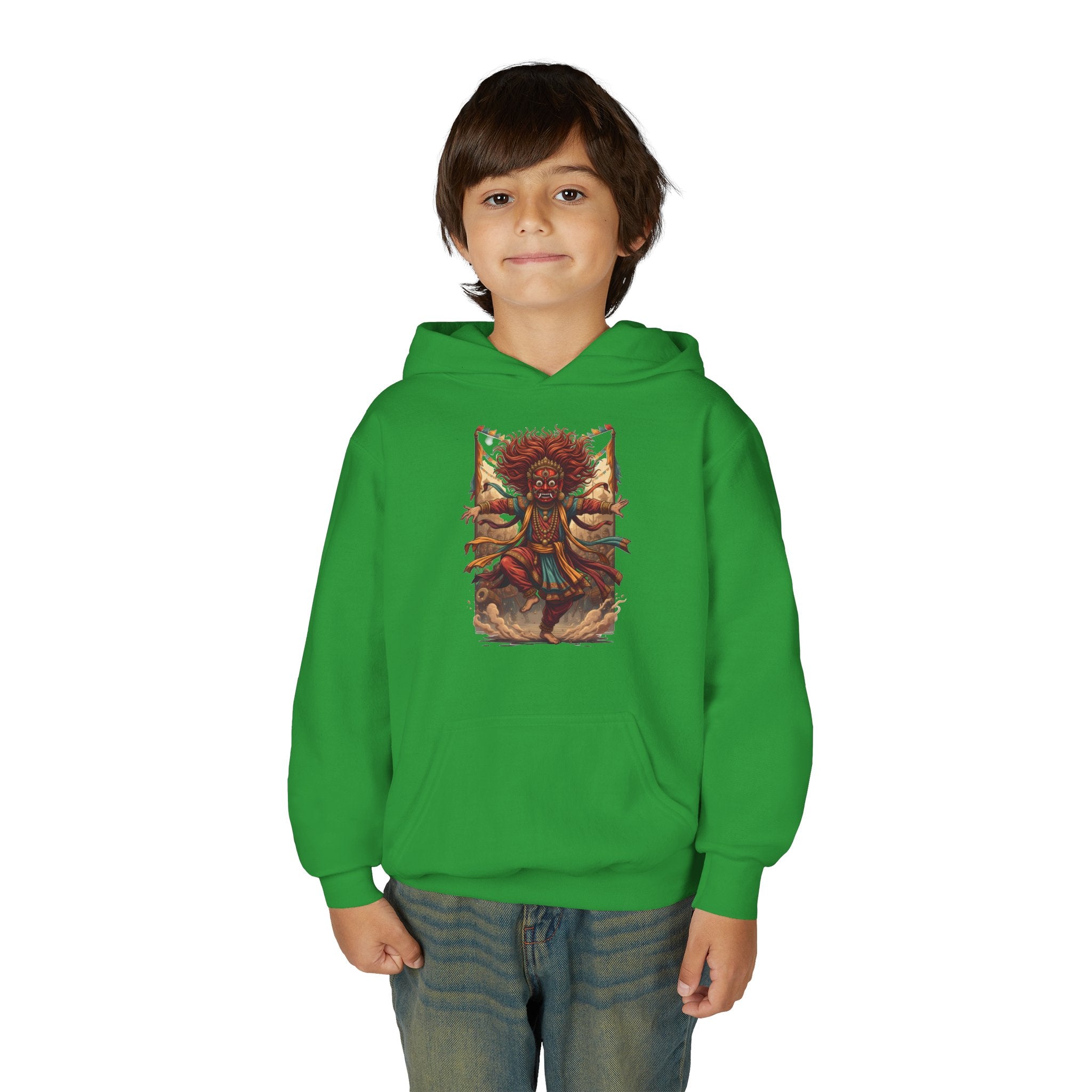 Youth Hoodie — Tribal Sun Dancer Graphic Kids Sweatshirt