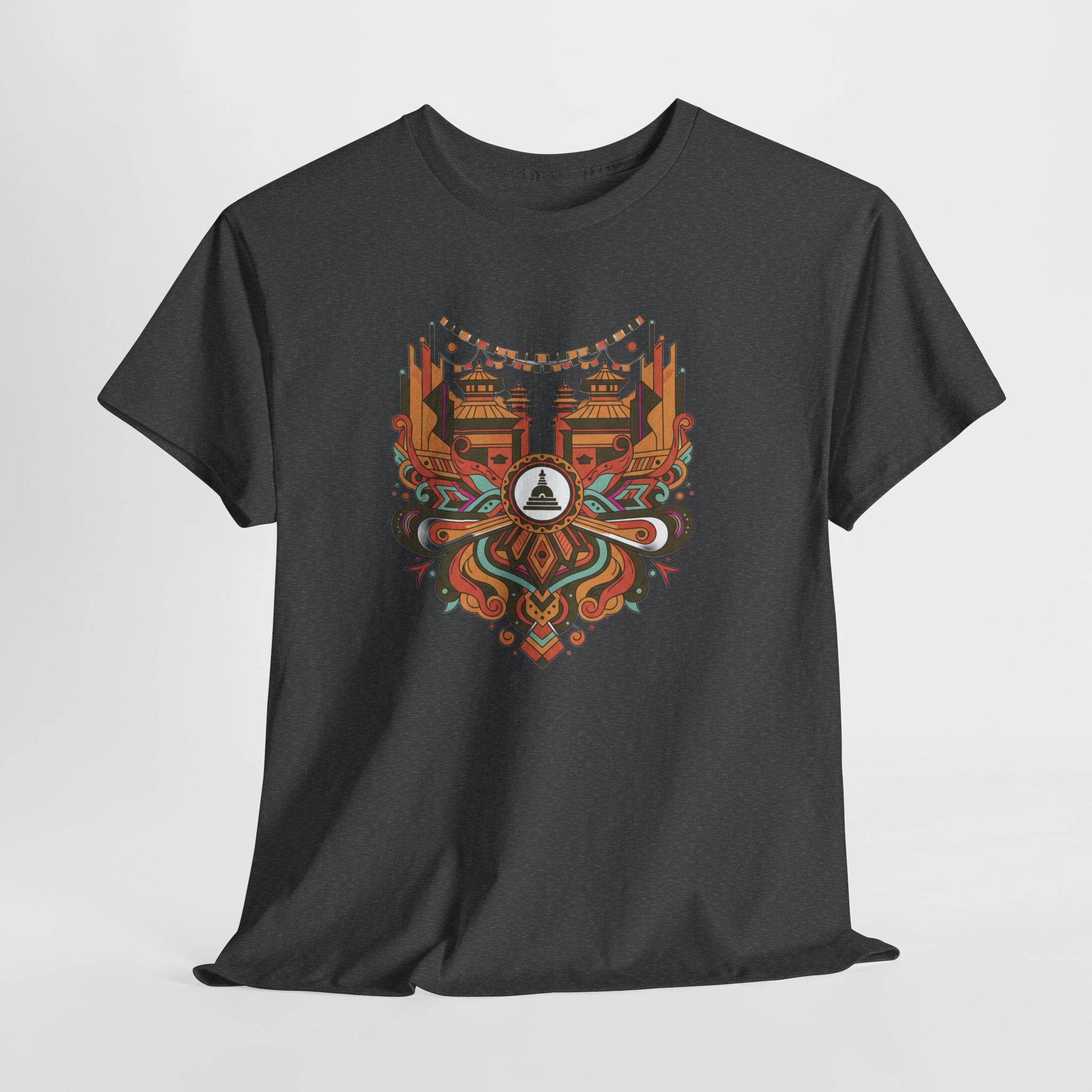 Mandala Cityscape Tee — Boho Urban Art Graphic T-Shirt