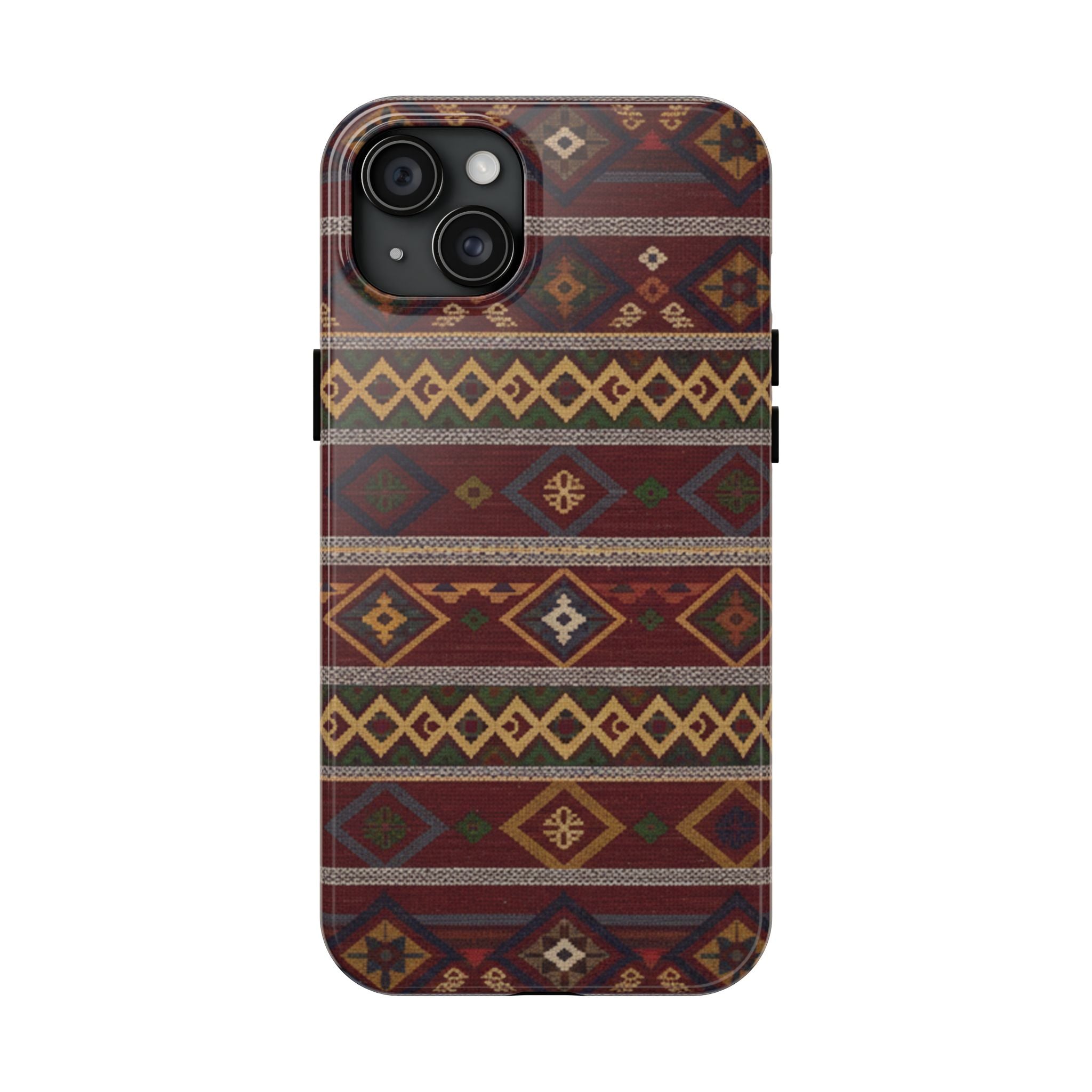 Aztec Pattern Tough Phone Case — Rustic Tribal Protective Cover