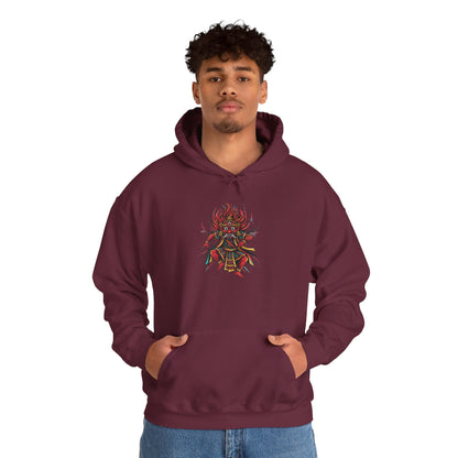 Demonic Oni Mask Hoodie — Japanese Demon Illustration Sweatshirt