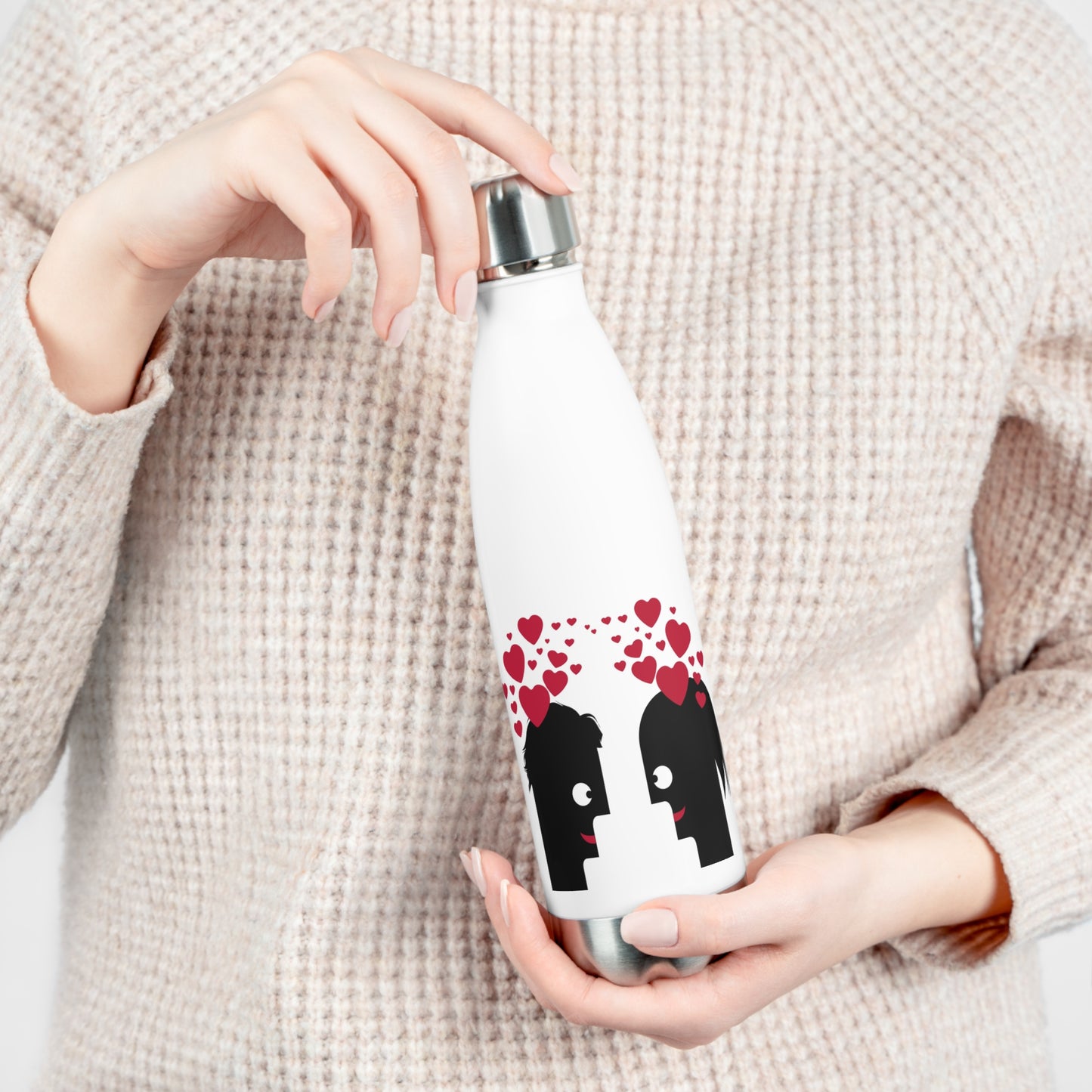 Romantic Couples Insulated Water Bottle - Heart Design, Perfect for Weddings, Anniversaries, Valentine's Day, Gifts for Him or Her, [...]