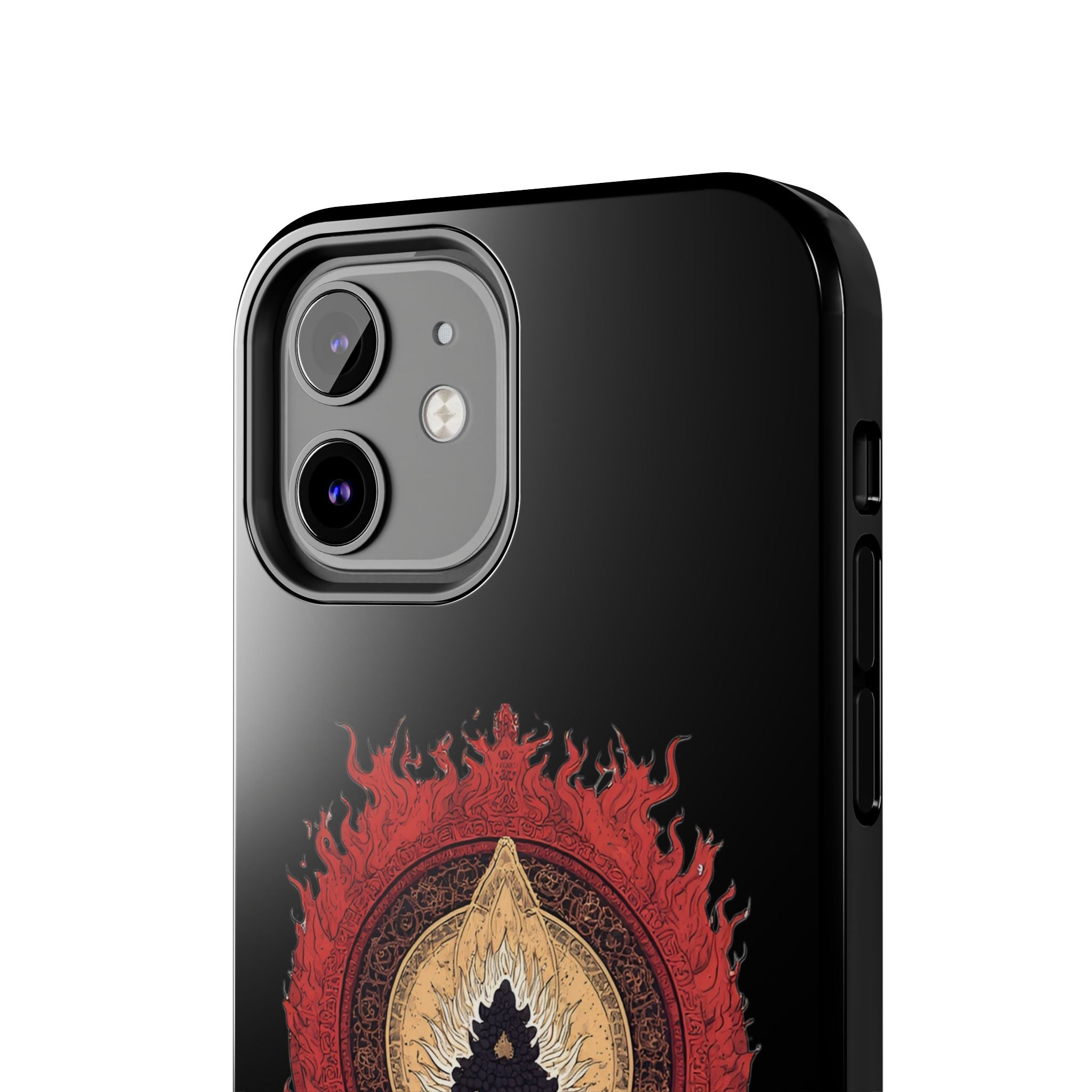 Buddha Meditation Tough Phone Case — Flame Halo Lotus Spiritual Protective Cover