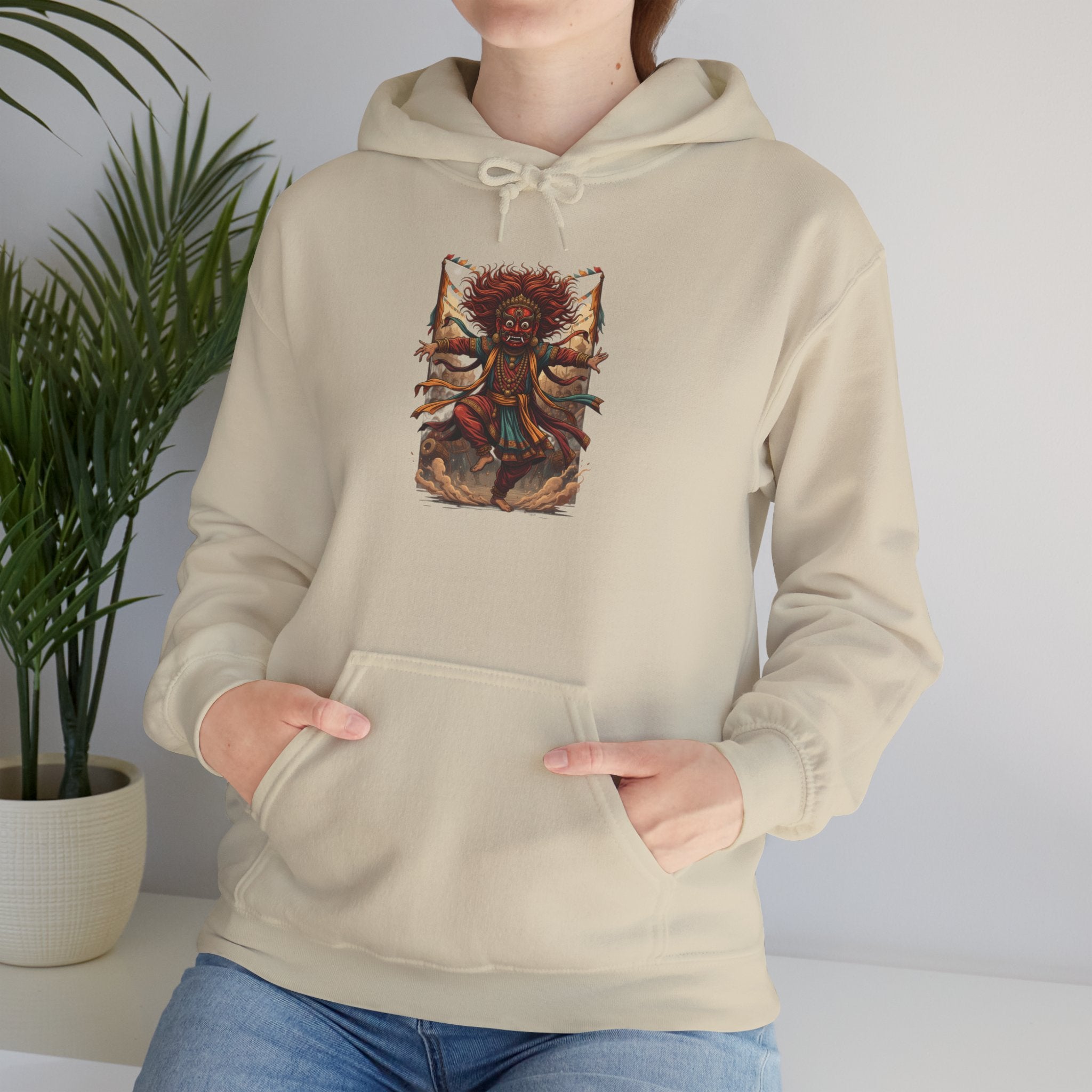 Mystic Sunflower Spirit Hoodie — Boho Meditation Floral Graphic Sweatshirt
