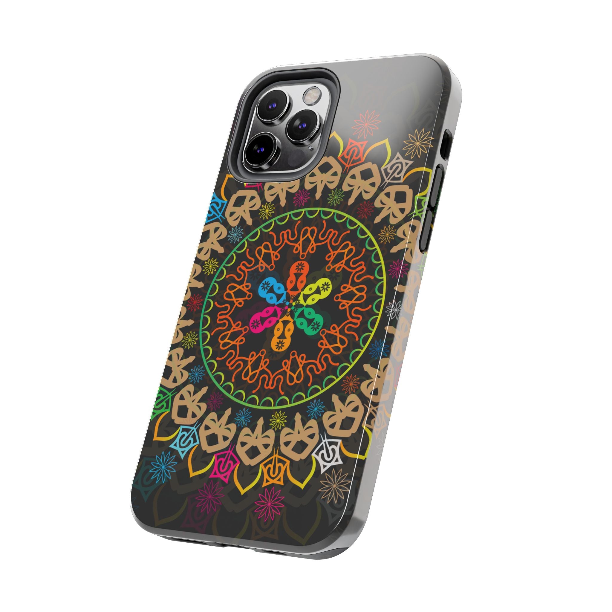 Colorful Mandala Tough Phone Cases - Vibrant Protection for Your Device, Gift for Art Lovers, Boho Style, Unique Phone Accessories