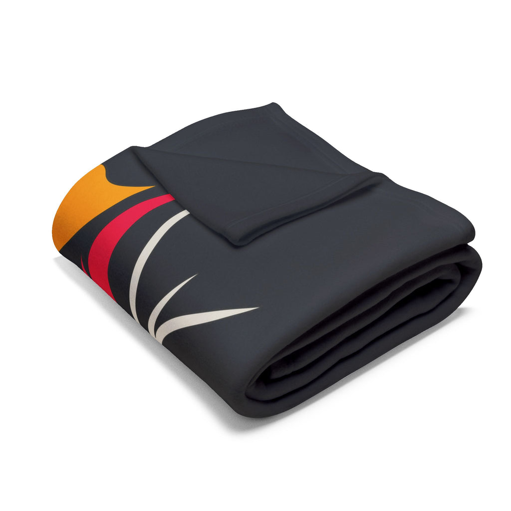 Arctic Fleece Blanket — Bold Floral Snake Print Throw