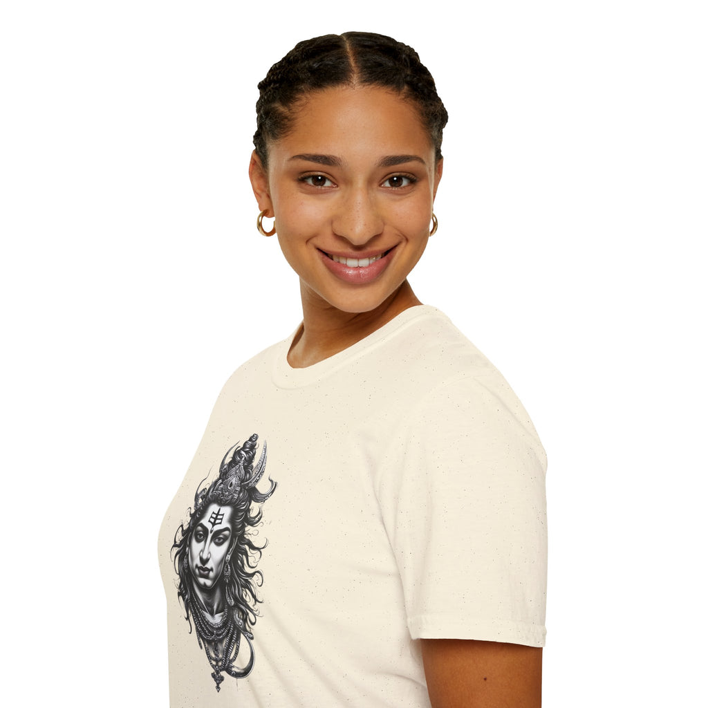 Shiva Portrait T‑Shirt — Hindu Deity Graphic Tee (Meditation, Yoga & Spiritual Wear)