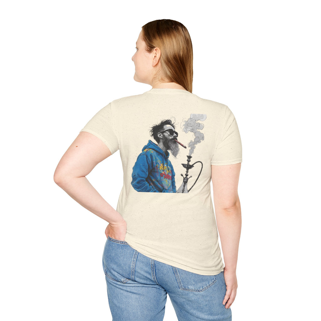 Hookah Beard Graphic T-Shirt — Chill Vape Lounge Vibe