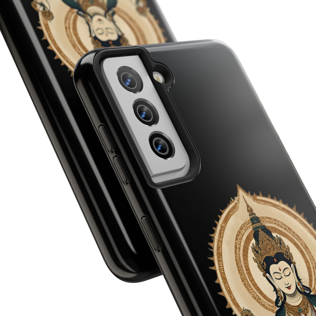 Bodhisattva Lotus Tough Phone Case — Protective Buddhist Meditation Phone Cover