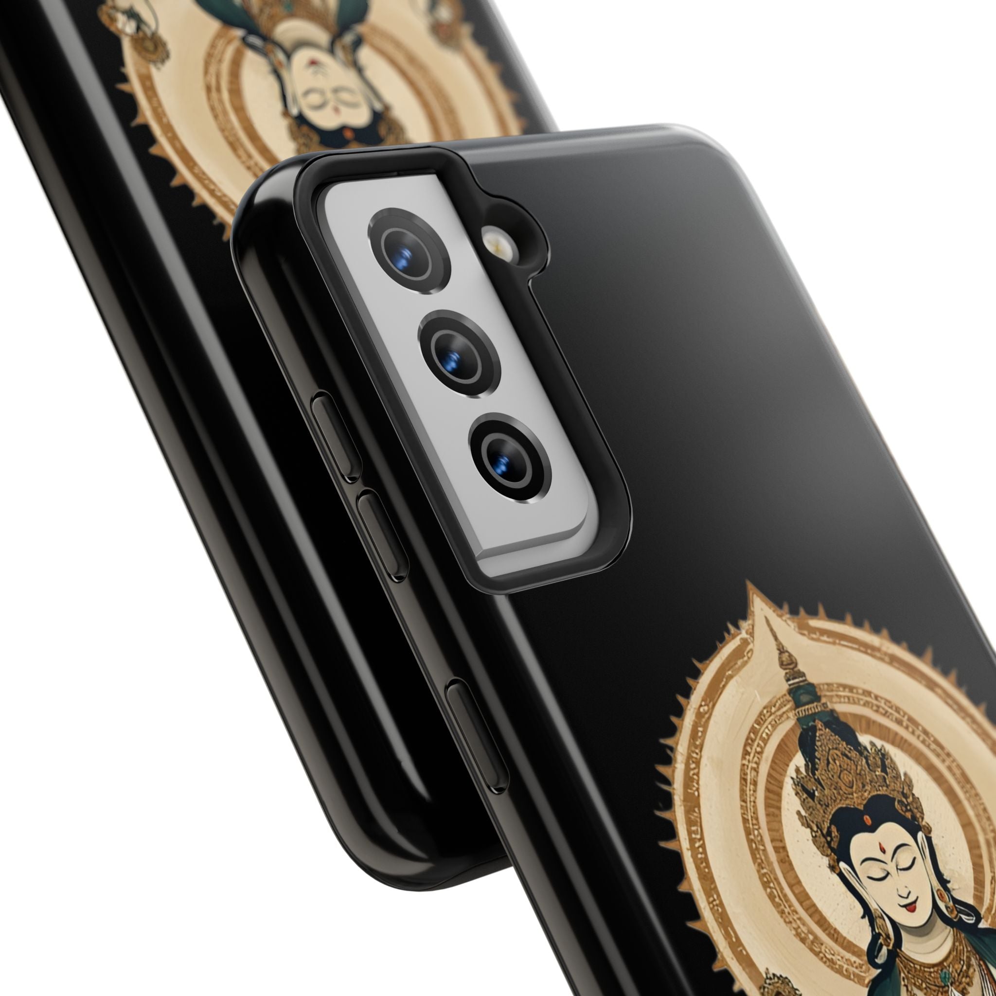 Bodhisattva Lotus Tough Phone Case — Protective Buddhist Meditation Phone Cover