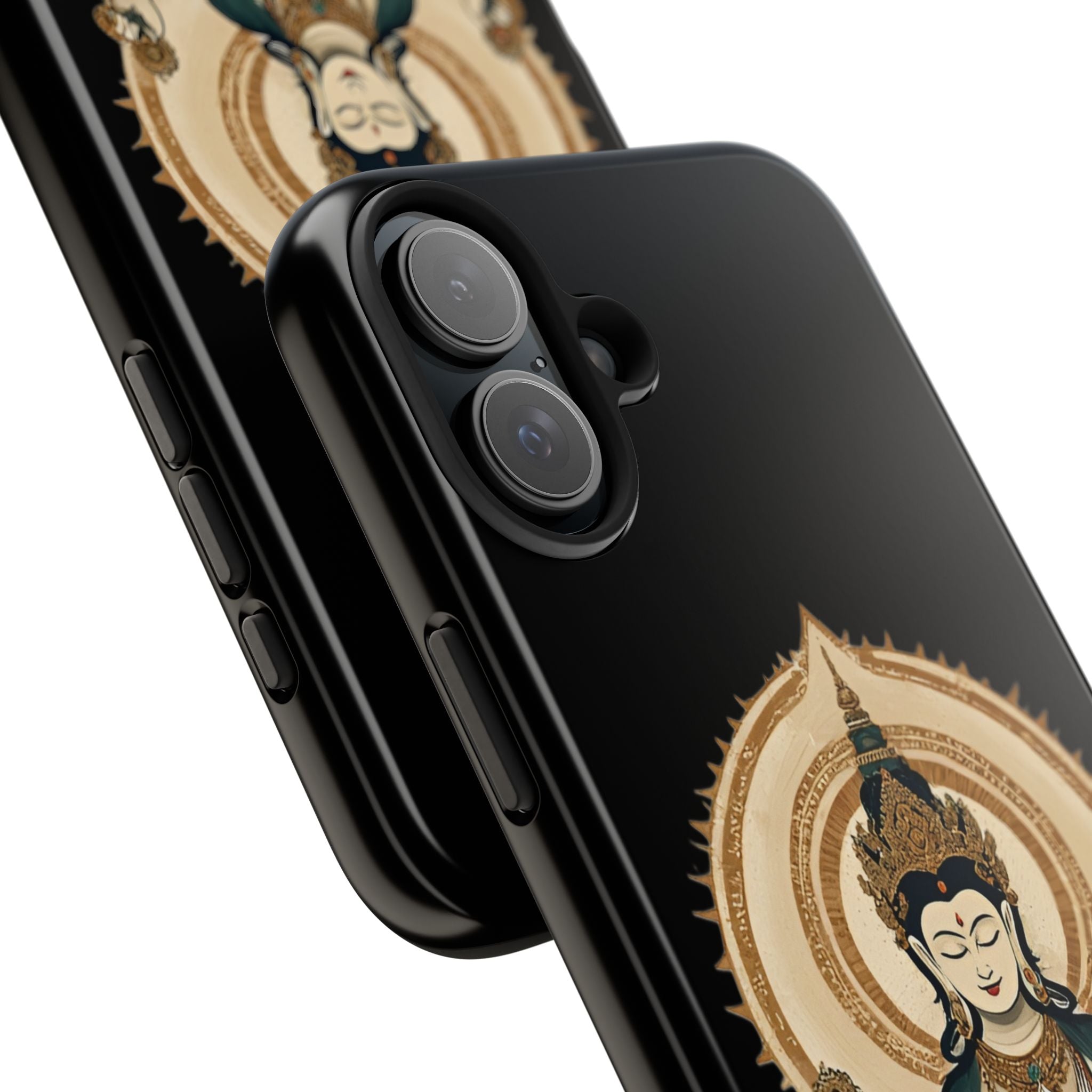 Bodhisattva Lotus Tough Phone Case — Protective Buddhist Meditation Phone Cover