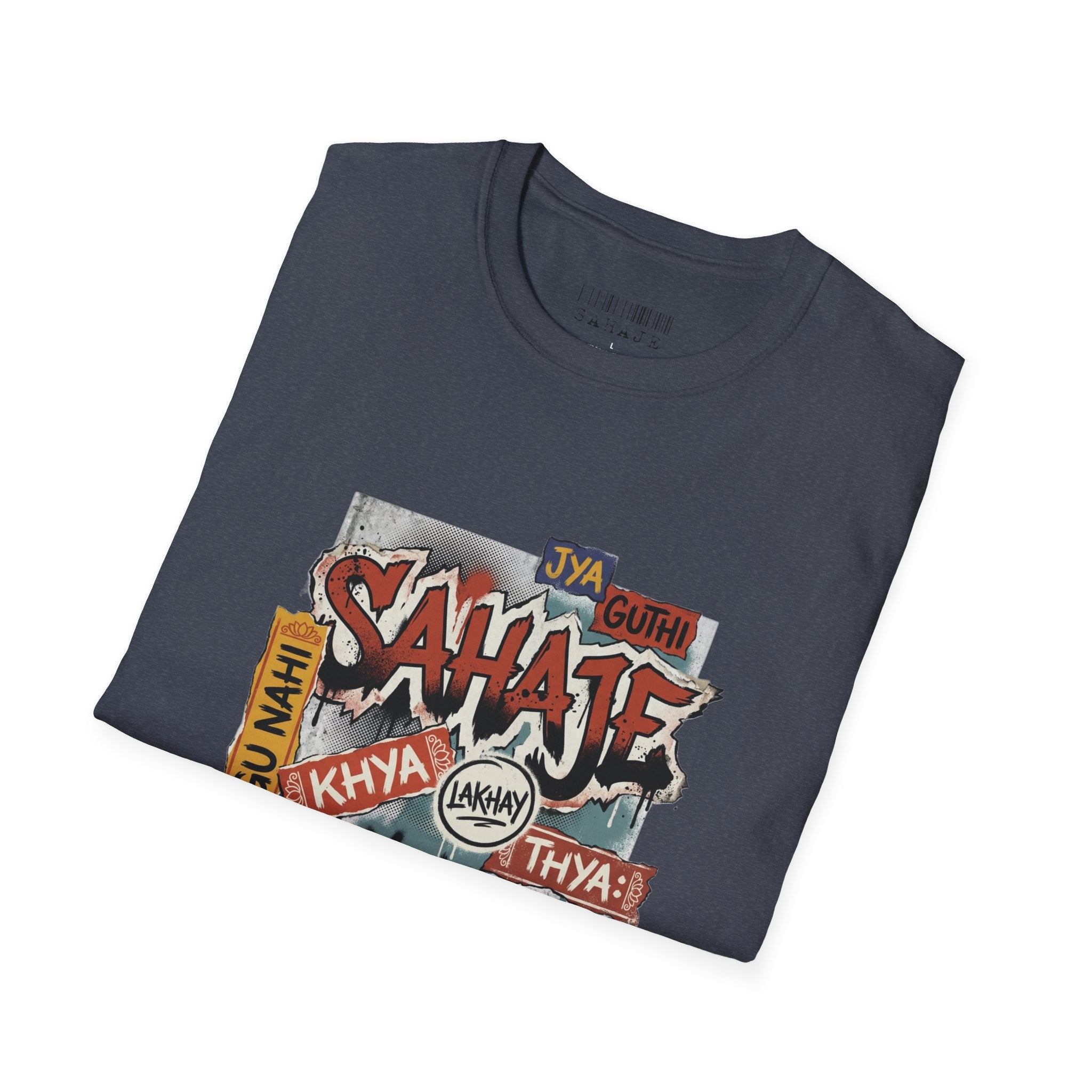 Sahaje Graffiti T-Shirt — Urban Hindi Street Art Tee