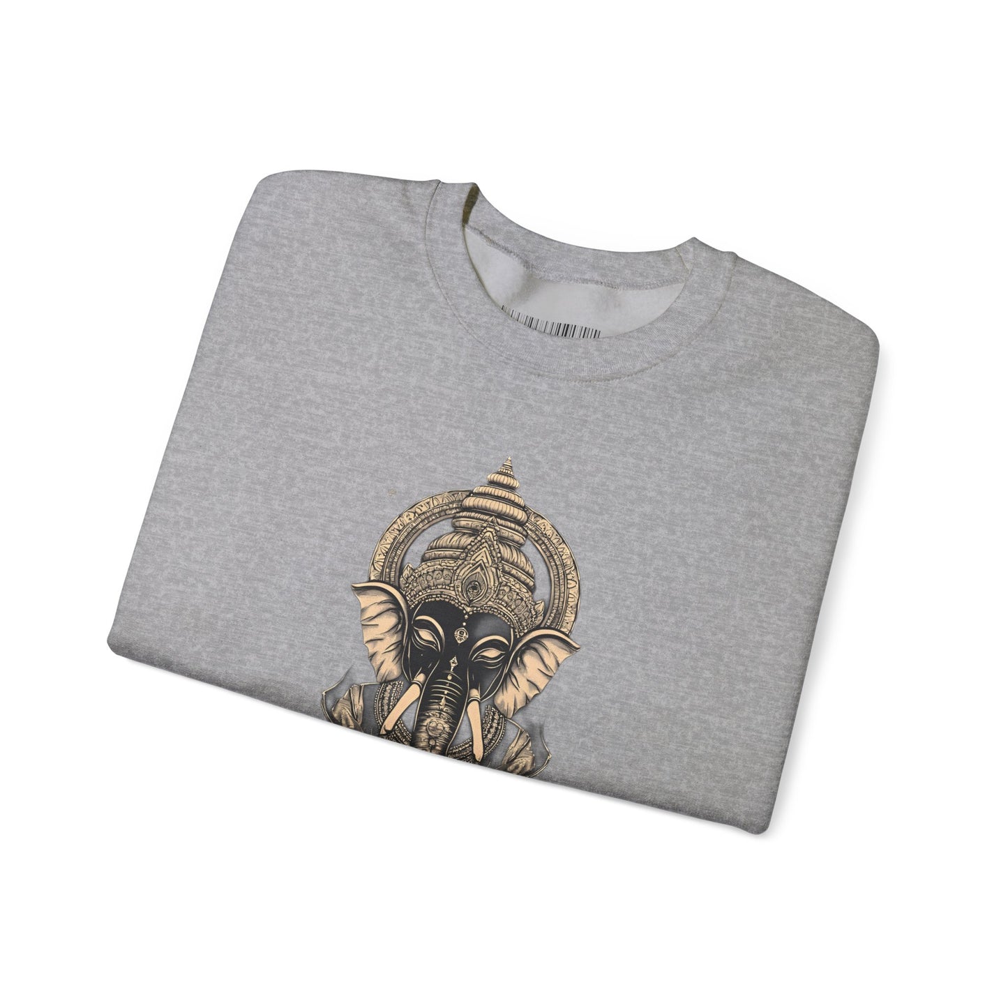 Elephant Mandala Crewneck Sweatshirt — Spiritual Indian-Inspired Graphic