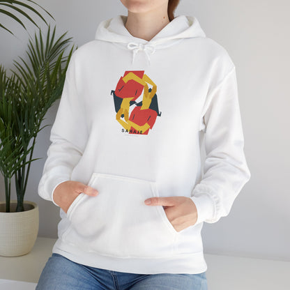 Fox Recycling Symbol Hoodie — Geometric Fox Eco-Friendly Design