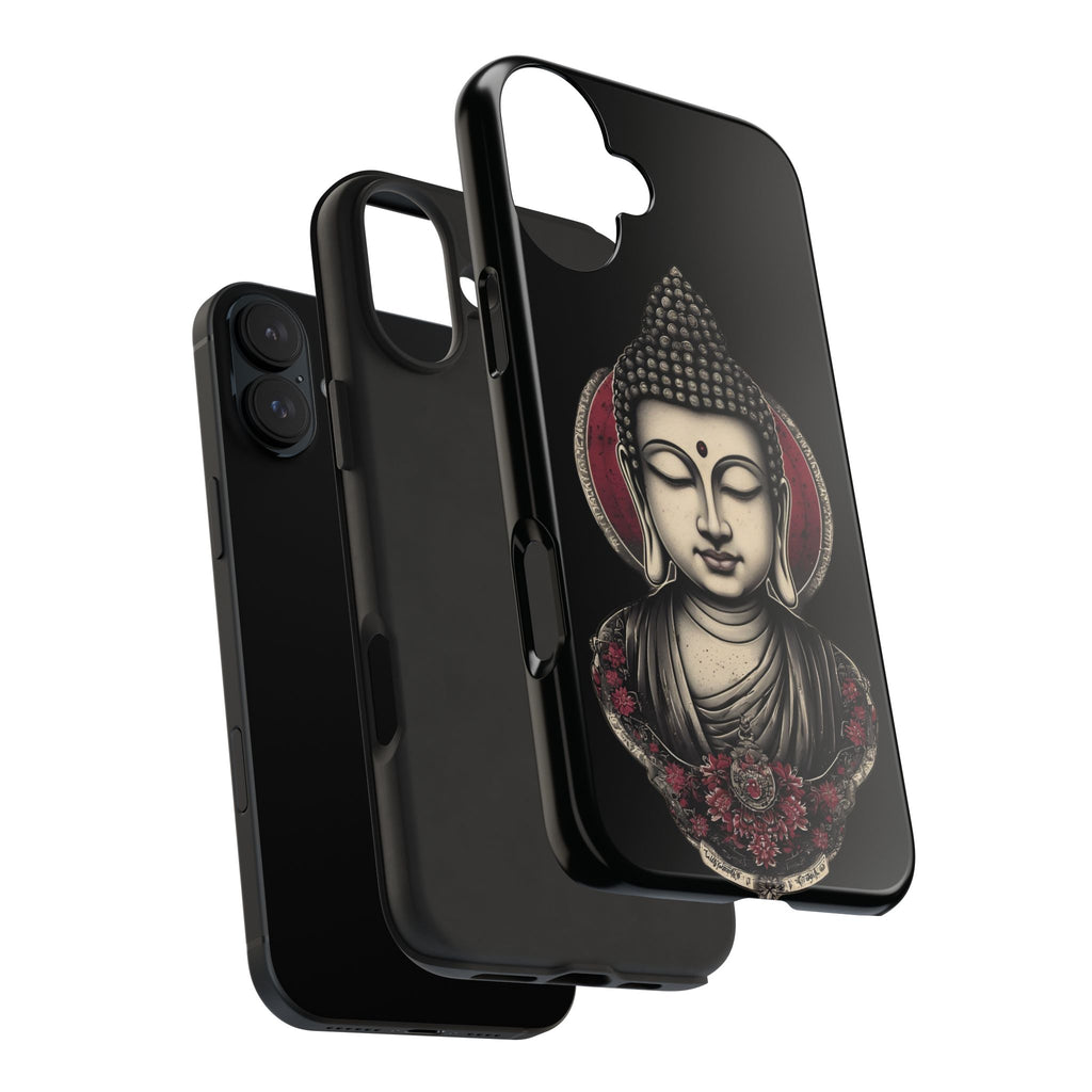 Buddha Floral Tough Phone Case — Protective Spiritual Phone Cover