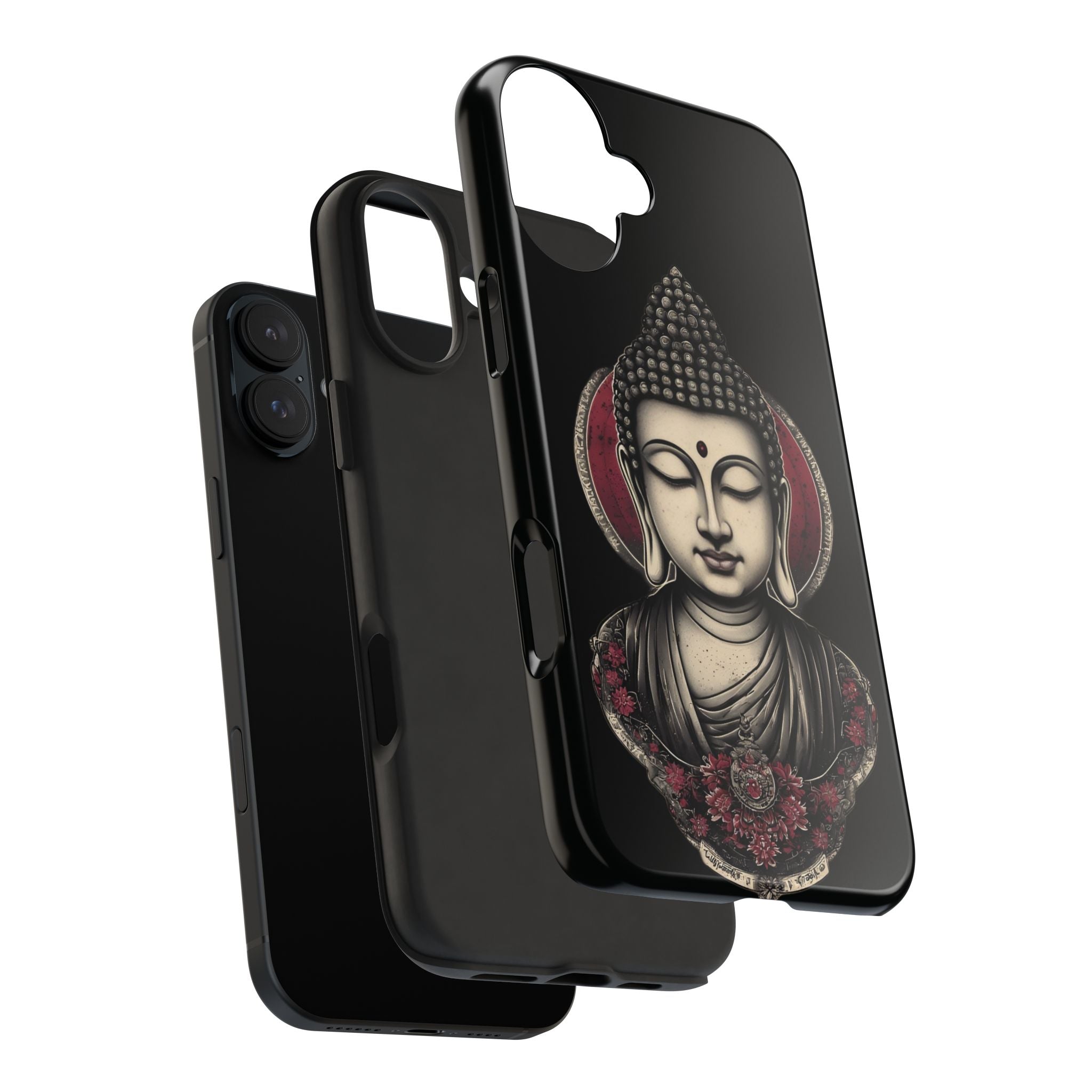 Buddha Floral Tough Phone Case — Protective Spiritual Phone Cover