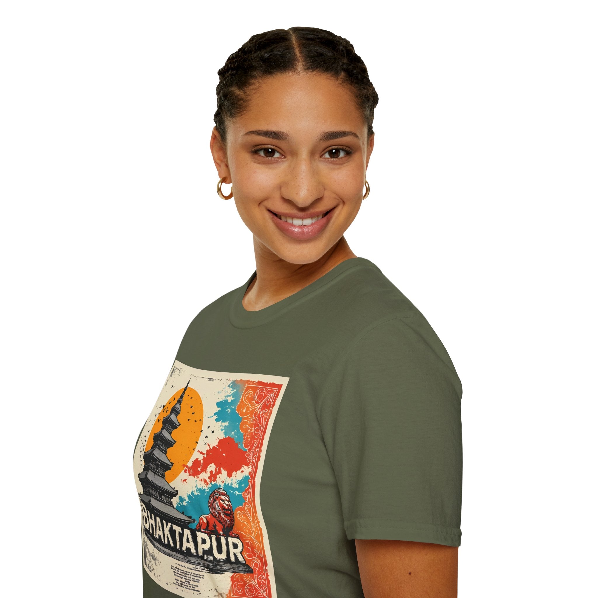 Bhaktapur Vintage Travel T-Shirt – Nepal Pagoda Graphic Tee