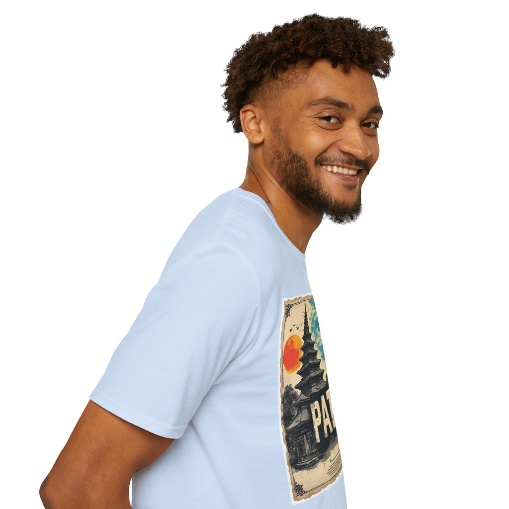 Patan City T-Shirt – Temple & Lion Graphic Tee, Nepali Cultural Heritage Design