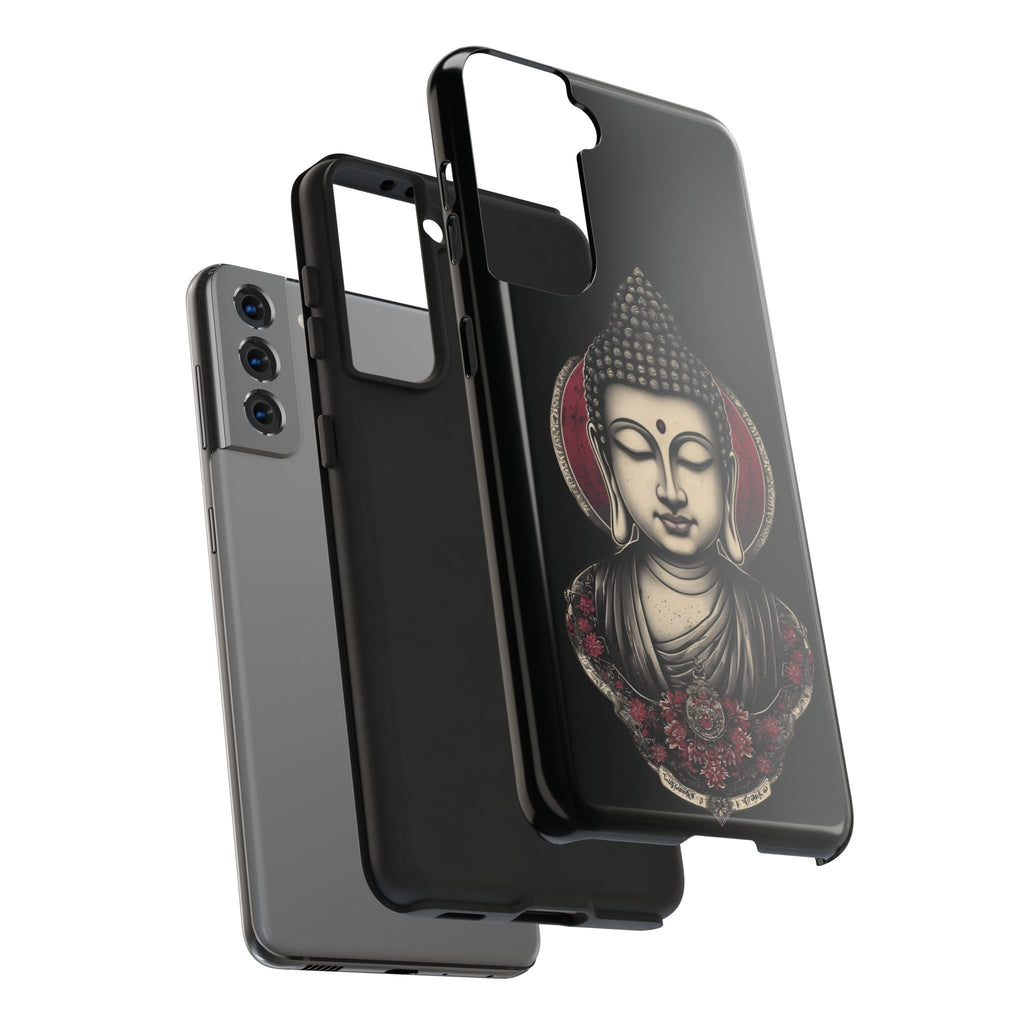 Buddha Floral Tough Phone Case — Protective Spiritual Phone Cover